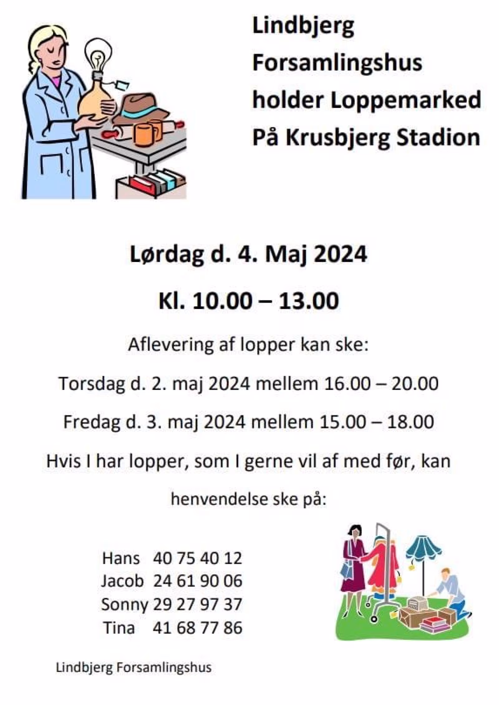Loppemarked på Krus jern Stadion