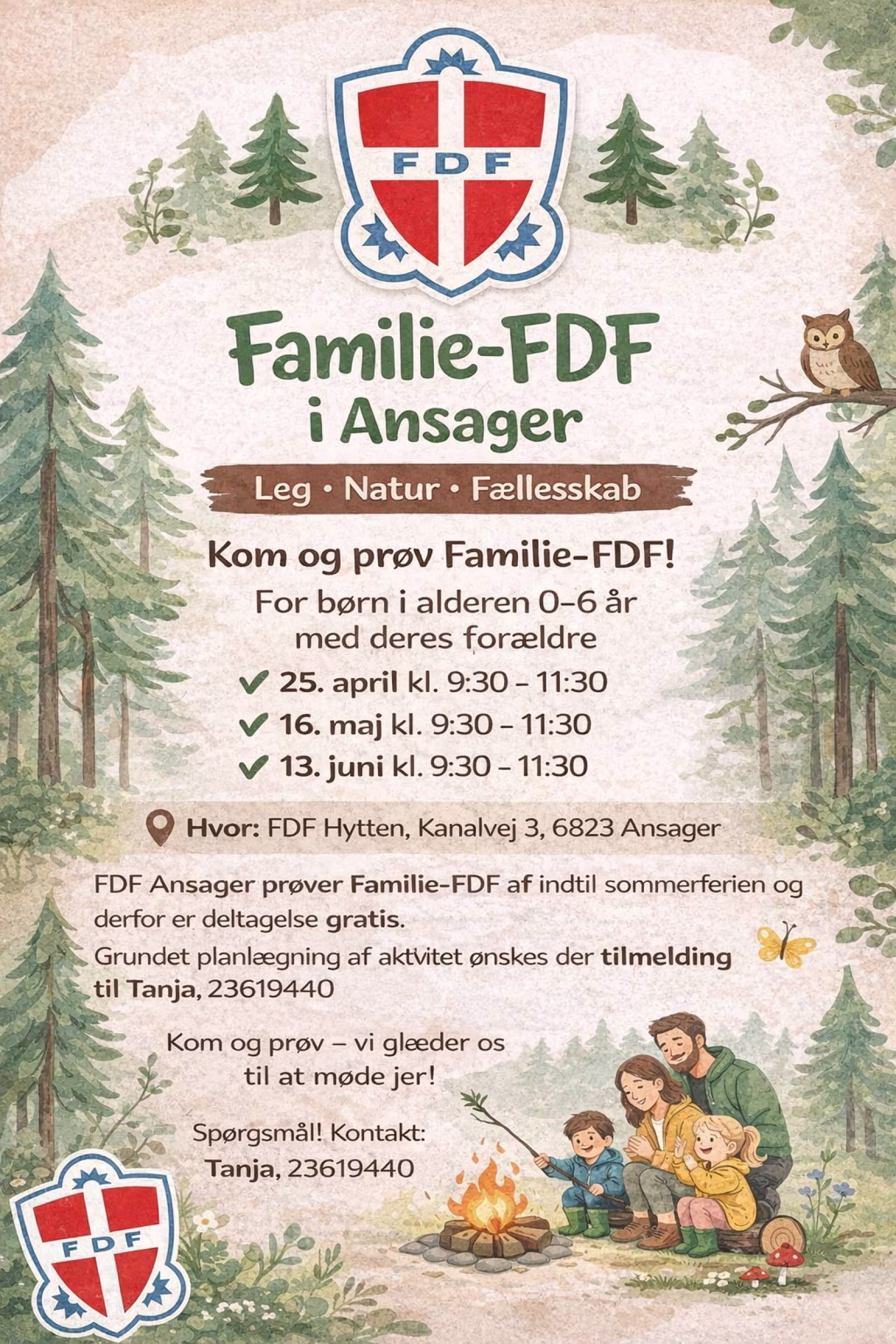 Familie-FDF starter i Ansager