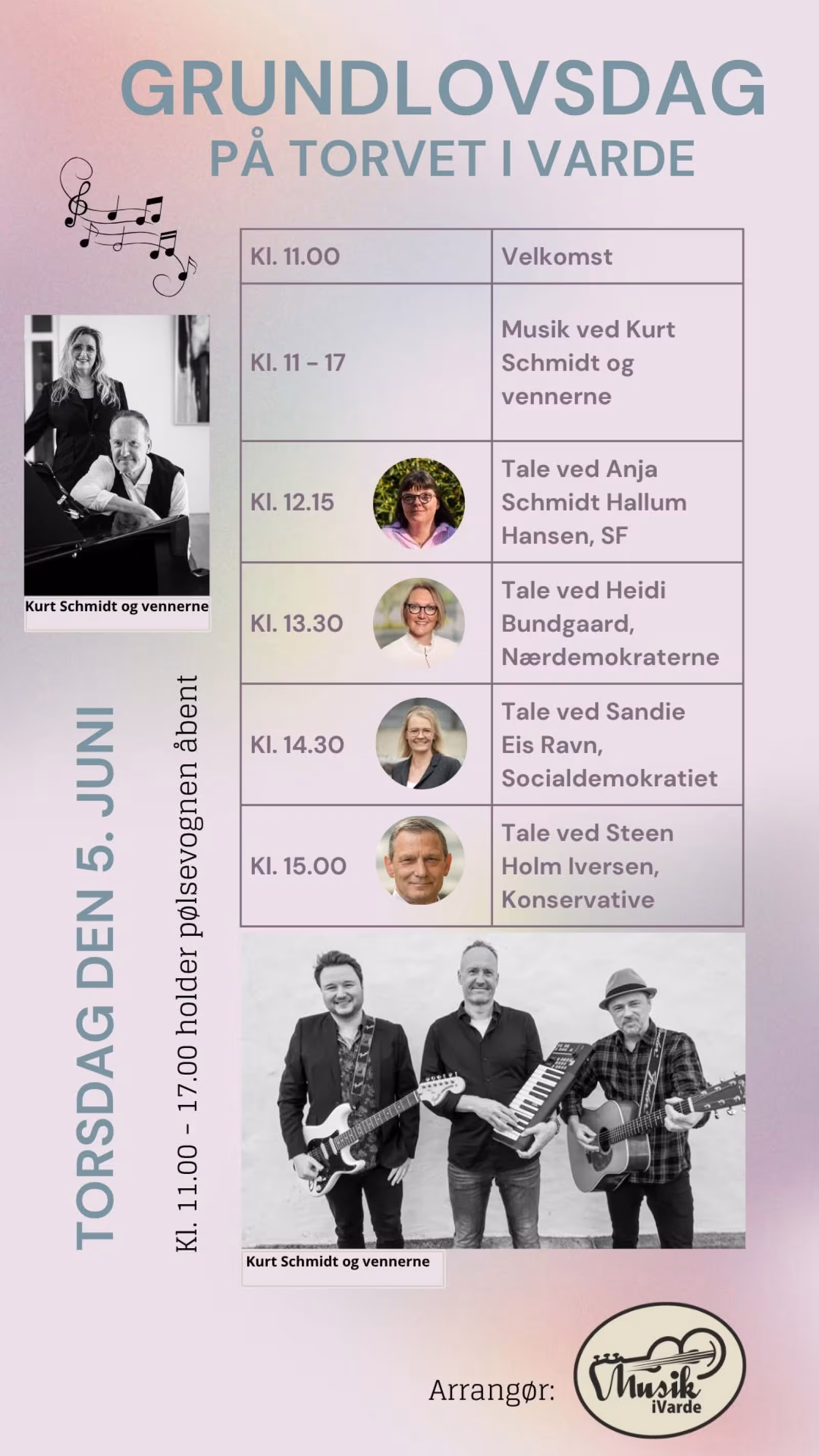 Grundlovsmøde på torvet i Varde