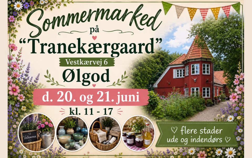 Sommermarked på “Tranekærgaard” ved Ølgod
