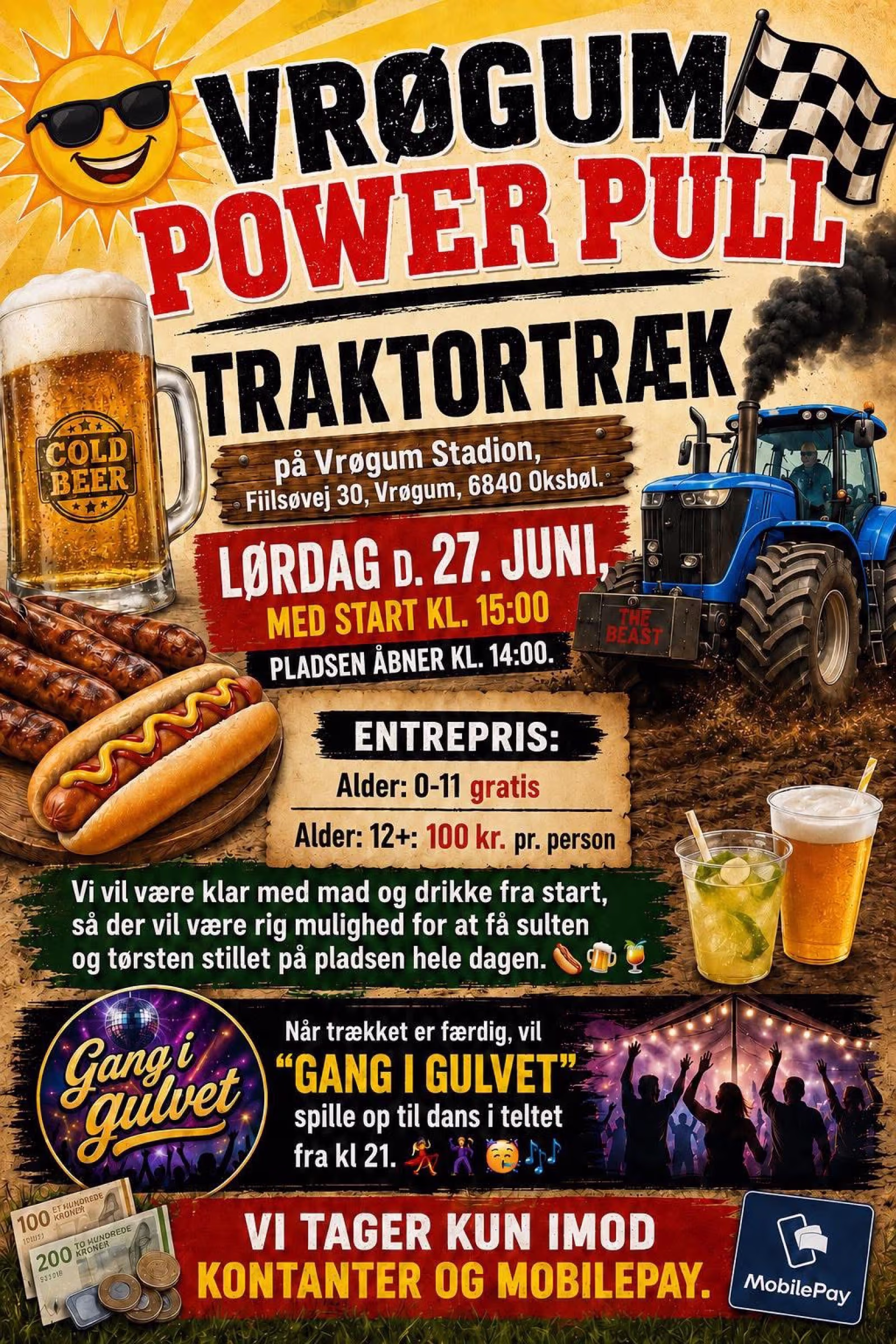 Traktorer og fest i Vrøgum