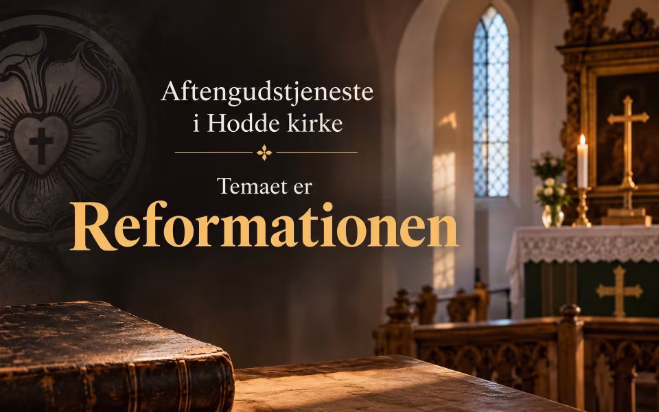Aftengudstjeneste i Hodde kirke med temaet Reformationen.