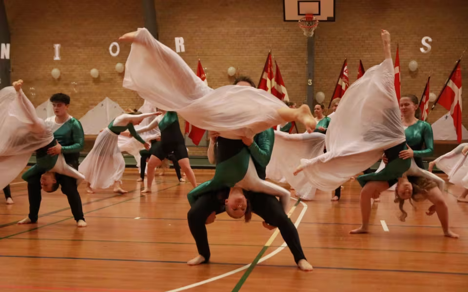 Seniorer fejrer gymnastik og fællesskab