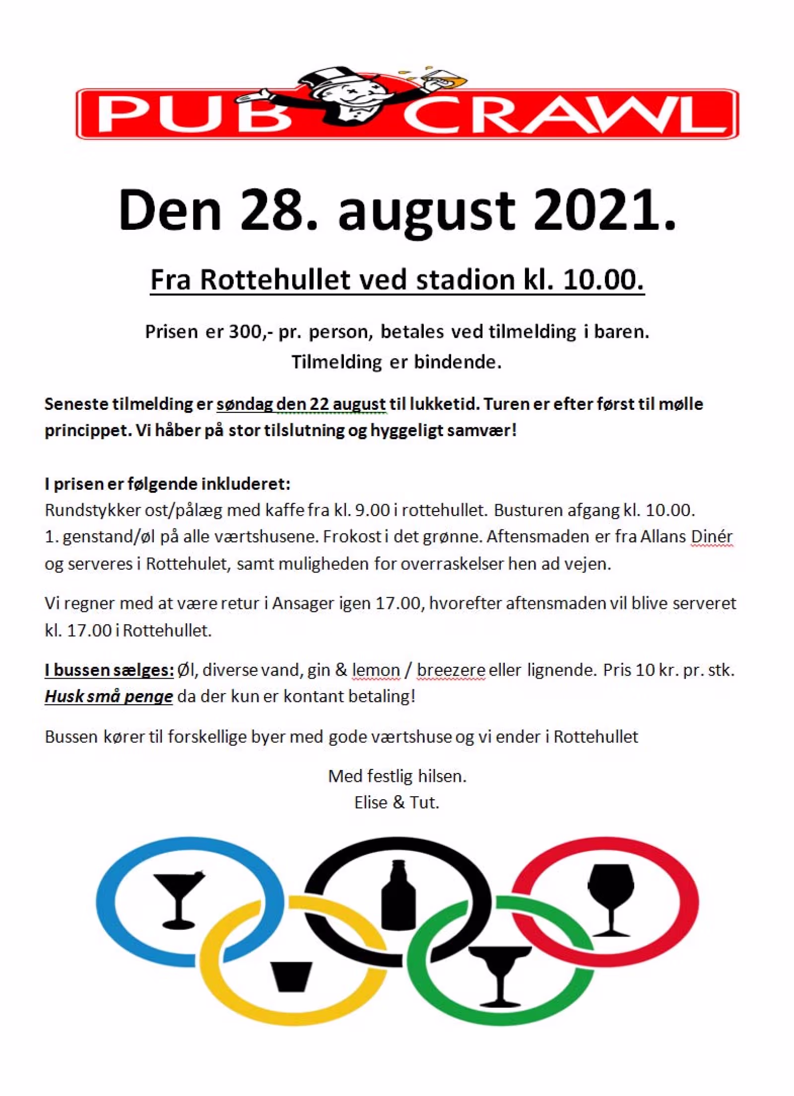 Pubcrawl den 28. august 2021