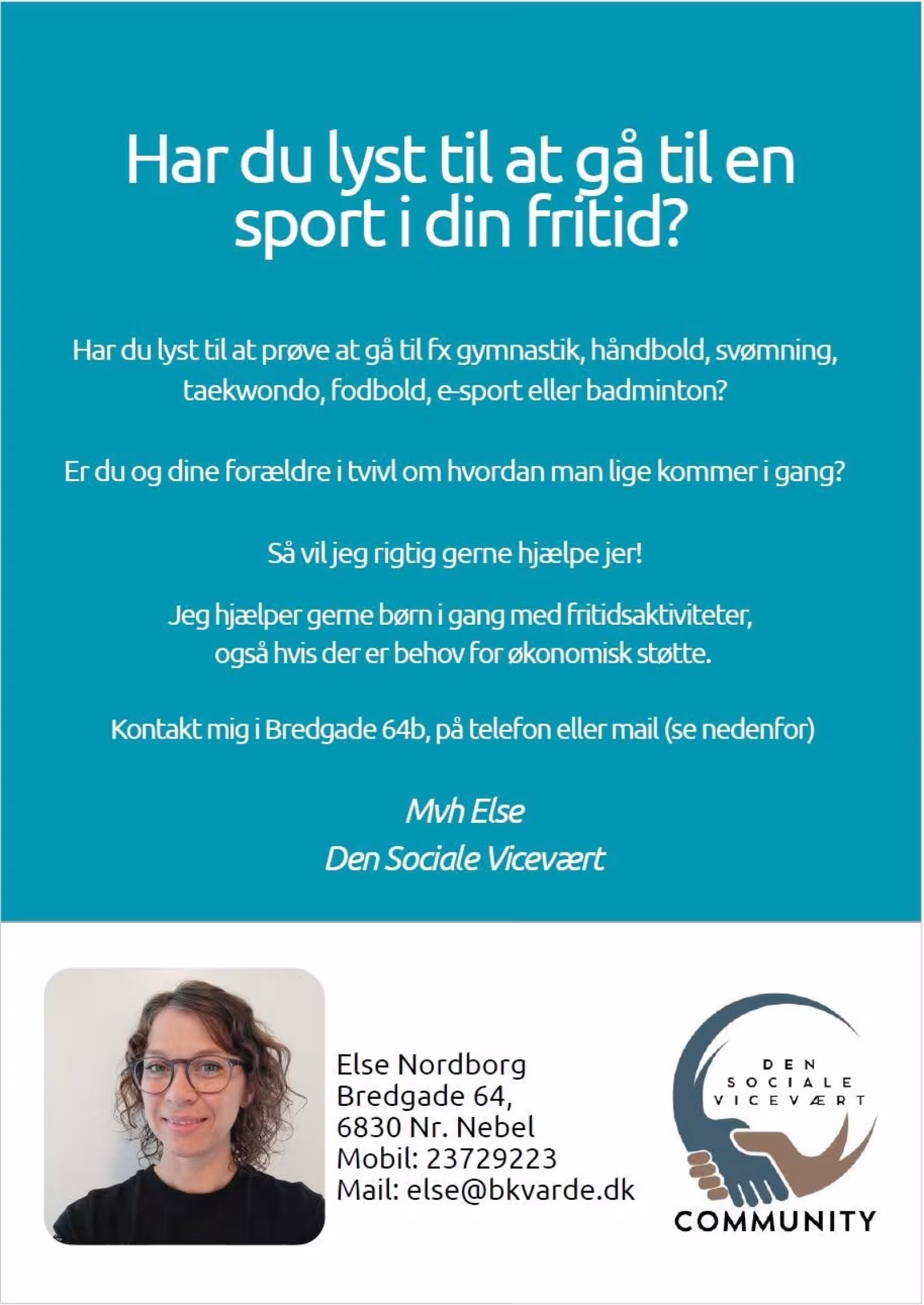Få hjælp til fritidsaktiviteter nu