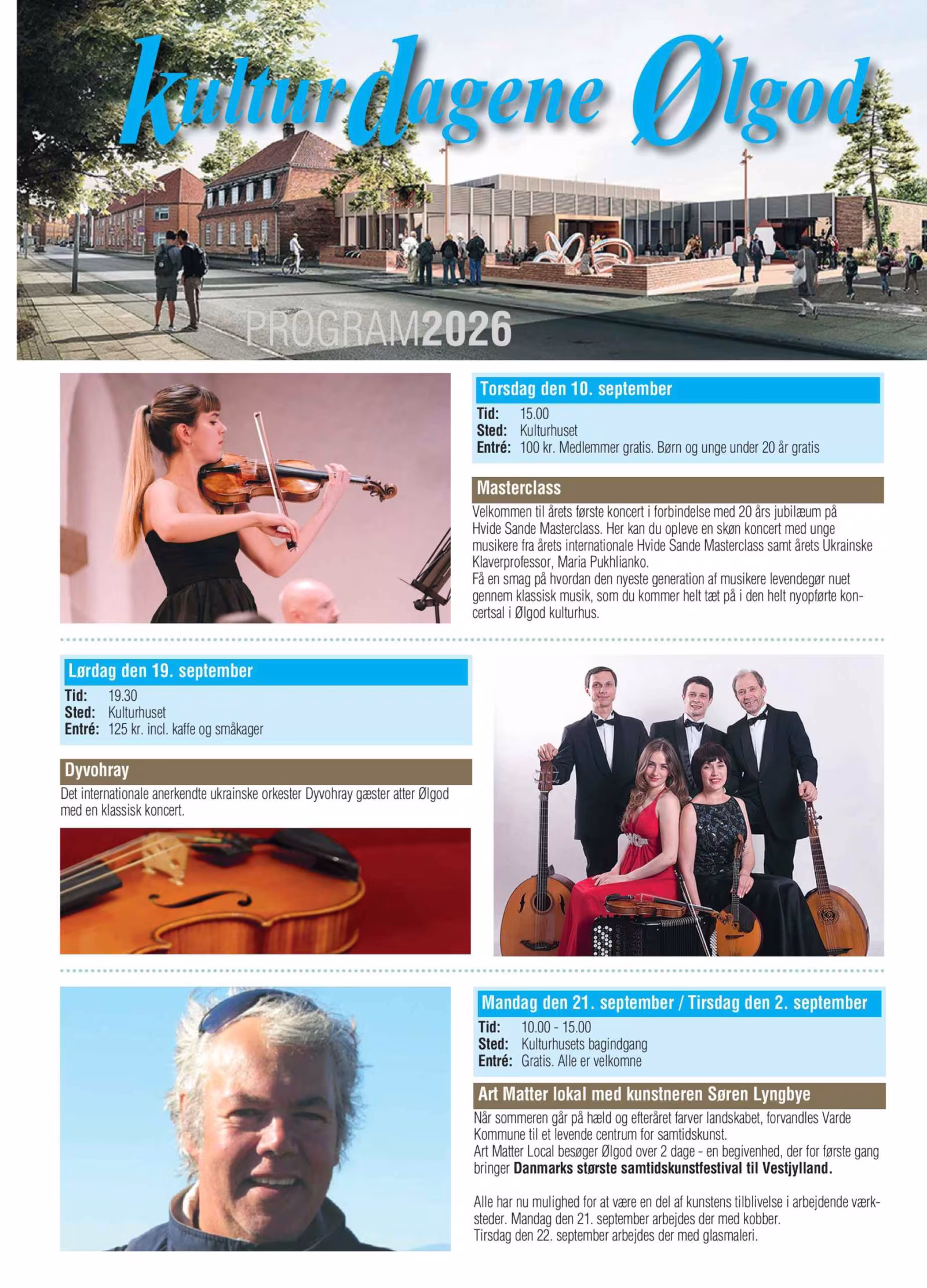 Arrangement i Ølgod Kulturdage i dag