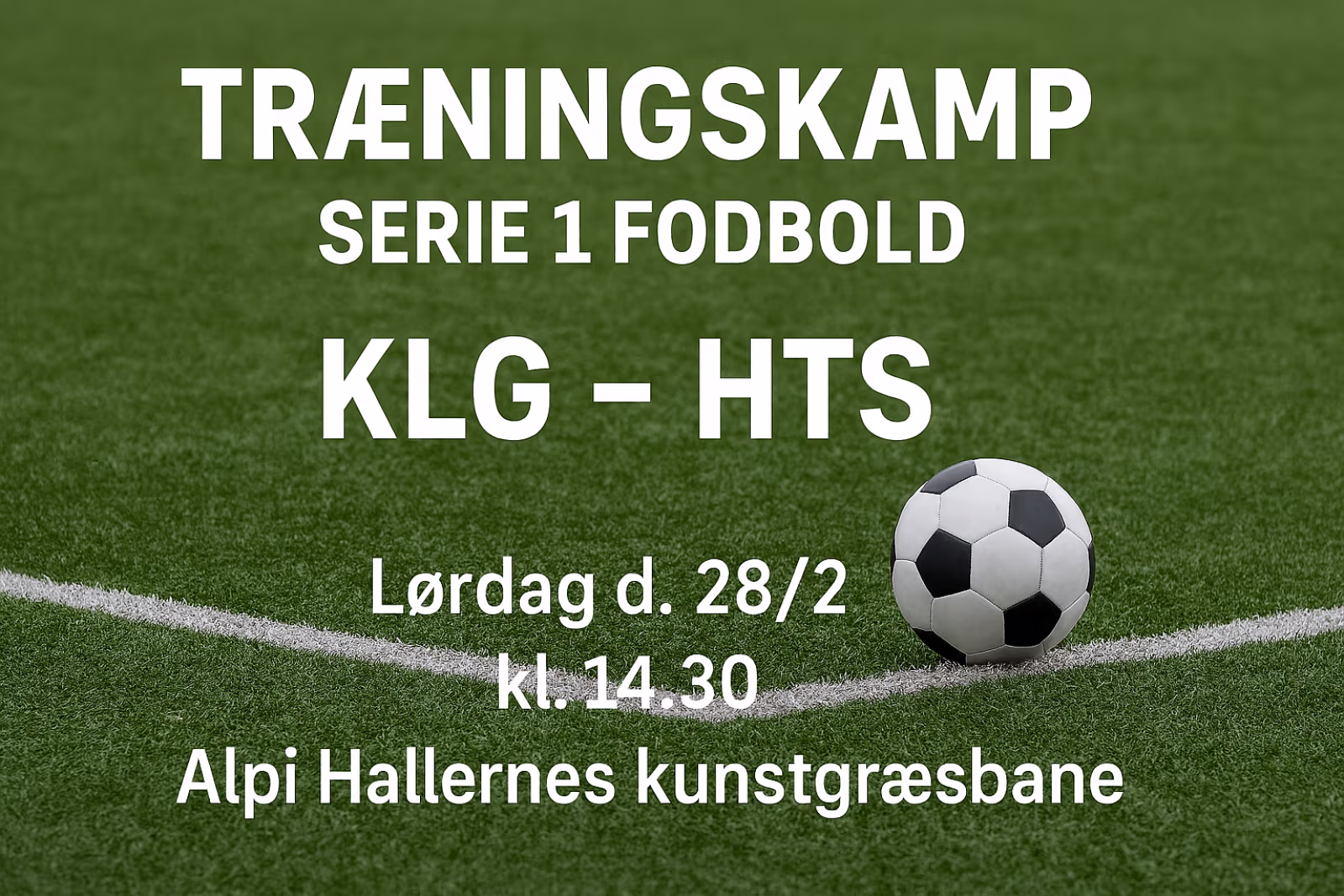 Træningskamp serie 1 fodbold KLG-HTS