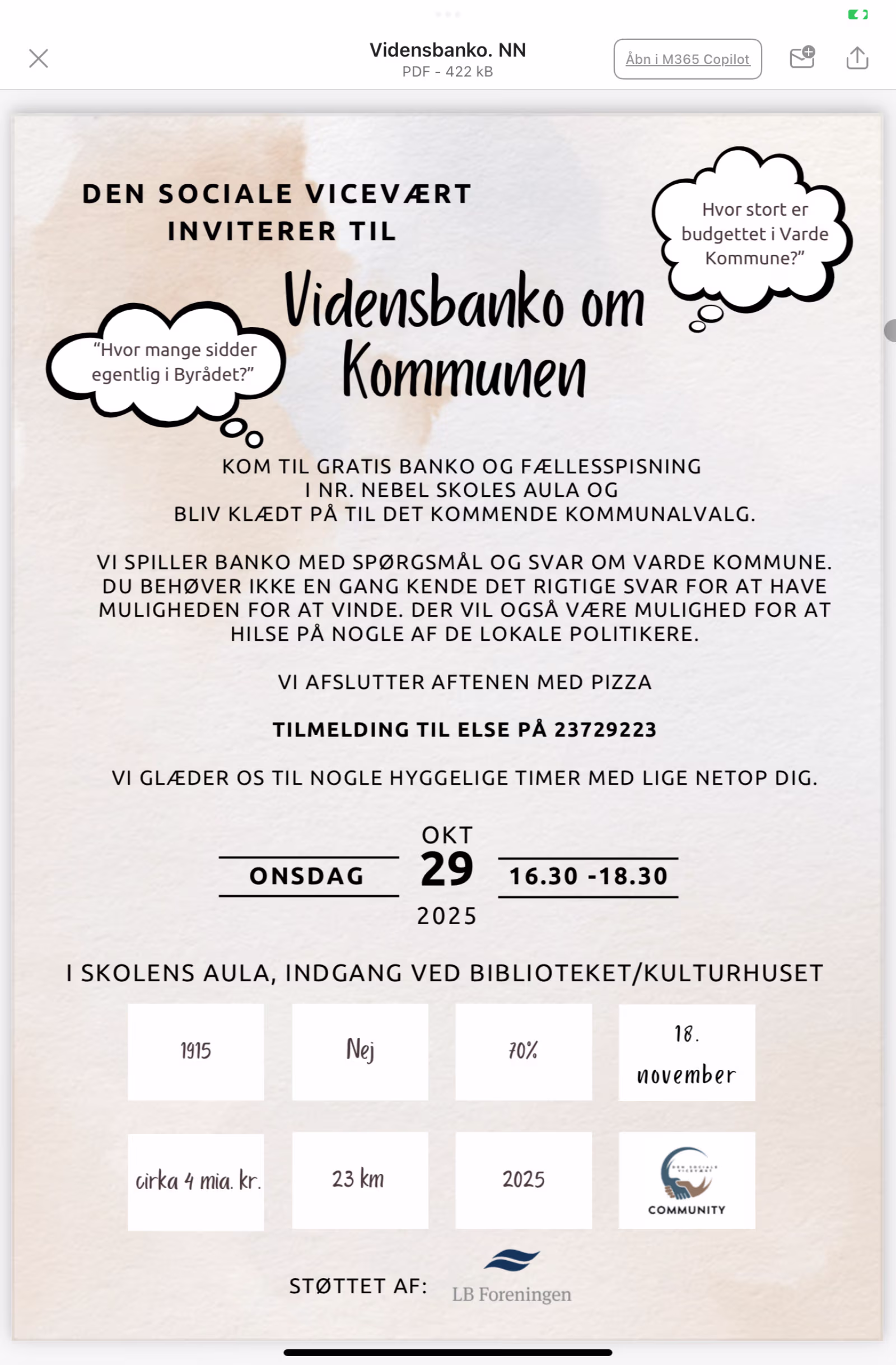 Videns Banko om kommunen