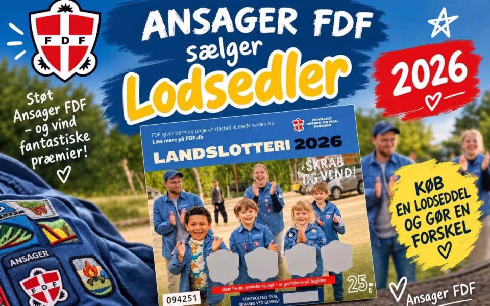 FDF Ansager sælger lodsedler og søger ekstra hænder
