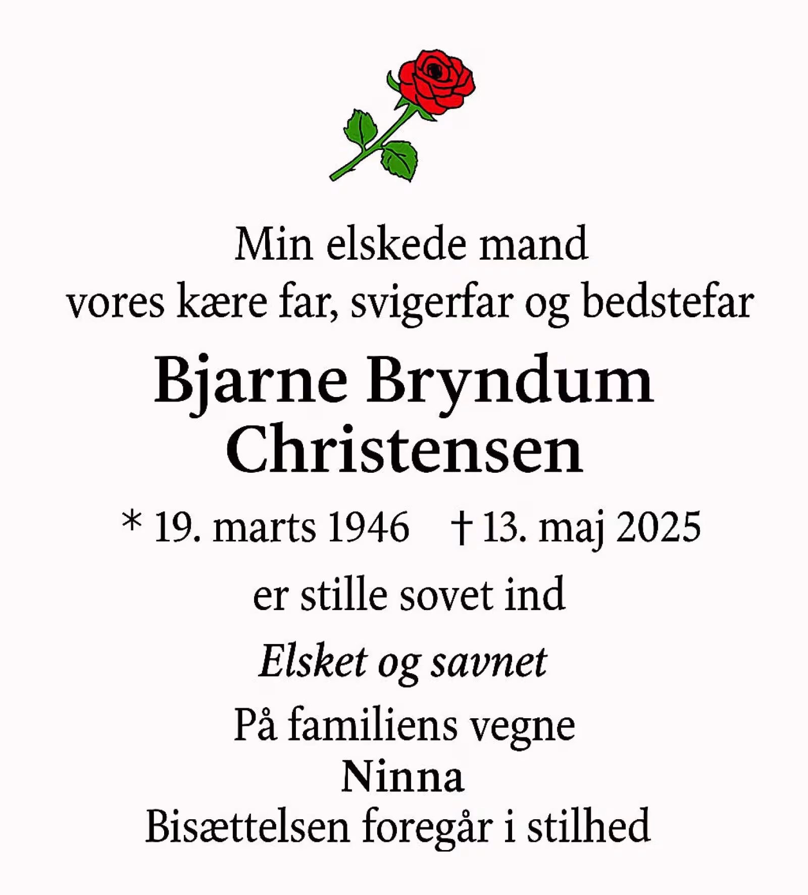 Bjarne Bryndum Christensen er død