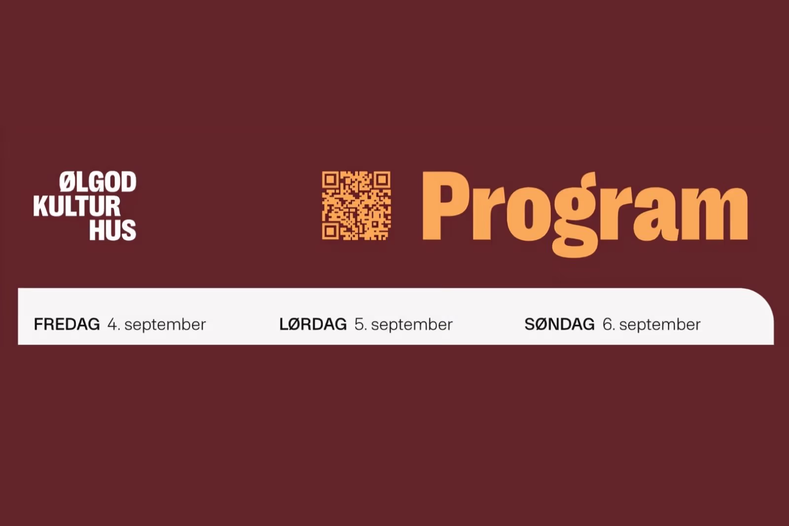 Ølgod Kulturhus præsenterer programmet for 4.–6. september 2026