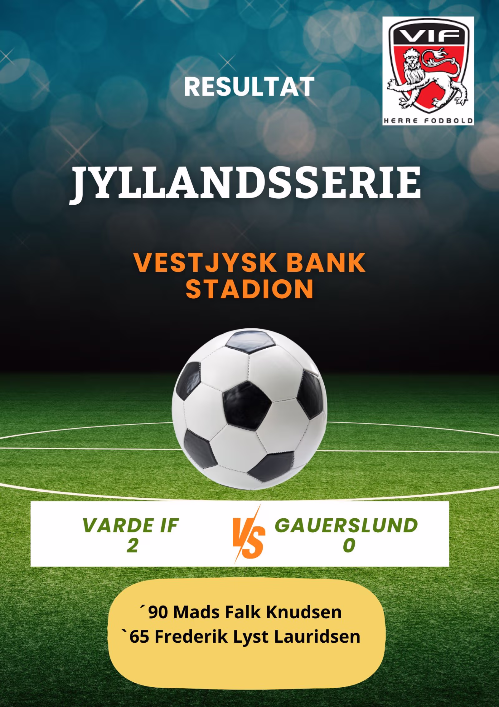 Vigtig sejr til Varde IF i Jyllandsserien