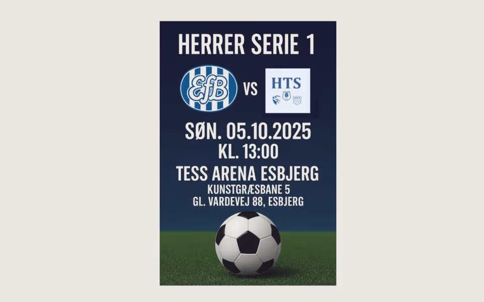 Fodbold, herre serie 1. EFB og HTS