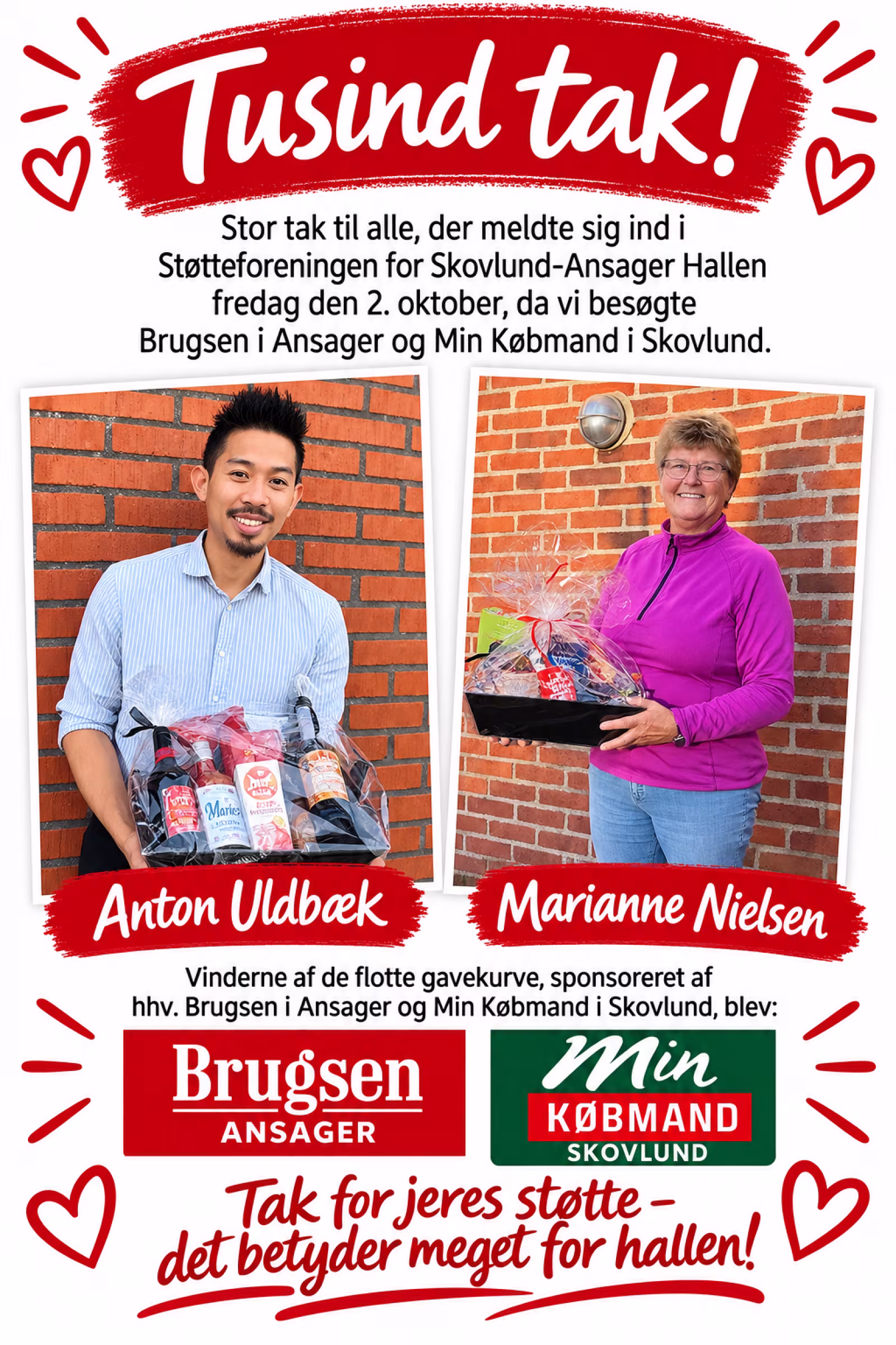 Hallens støtteforening takker de nye medlemmer