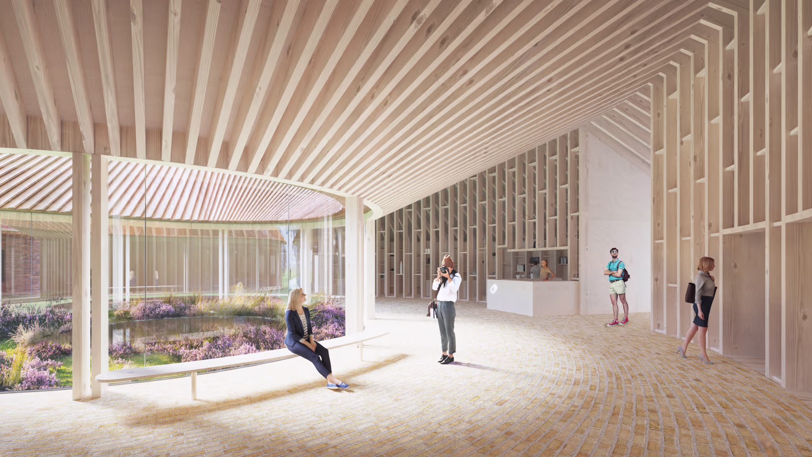 Rendering af museet FLUGT (computertegning)