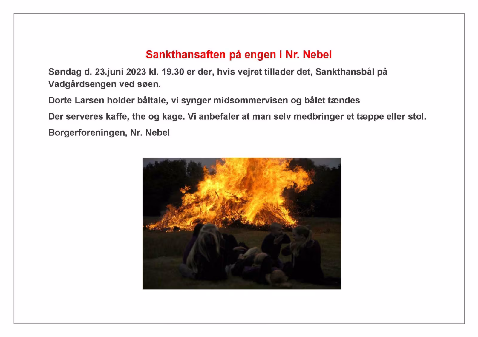 Sankthansaften på engen i Nr. Nebel