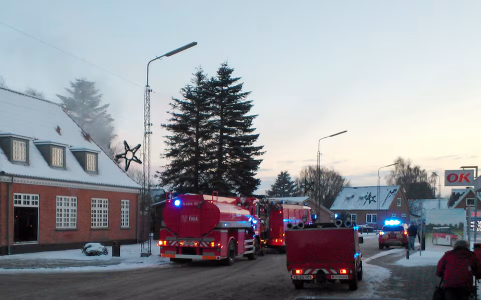 Brandbiler på Stationsvej