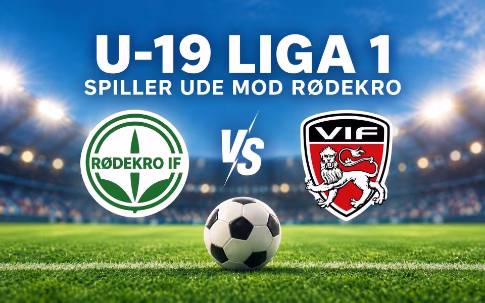 U-19 Liga 1 spiller ude mod Rødekro