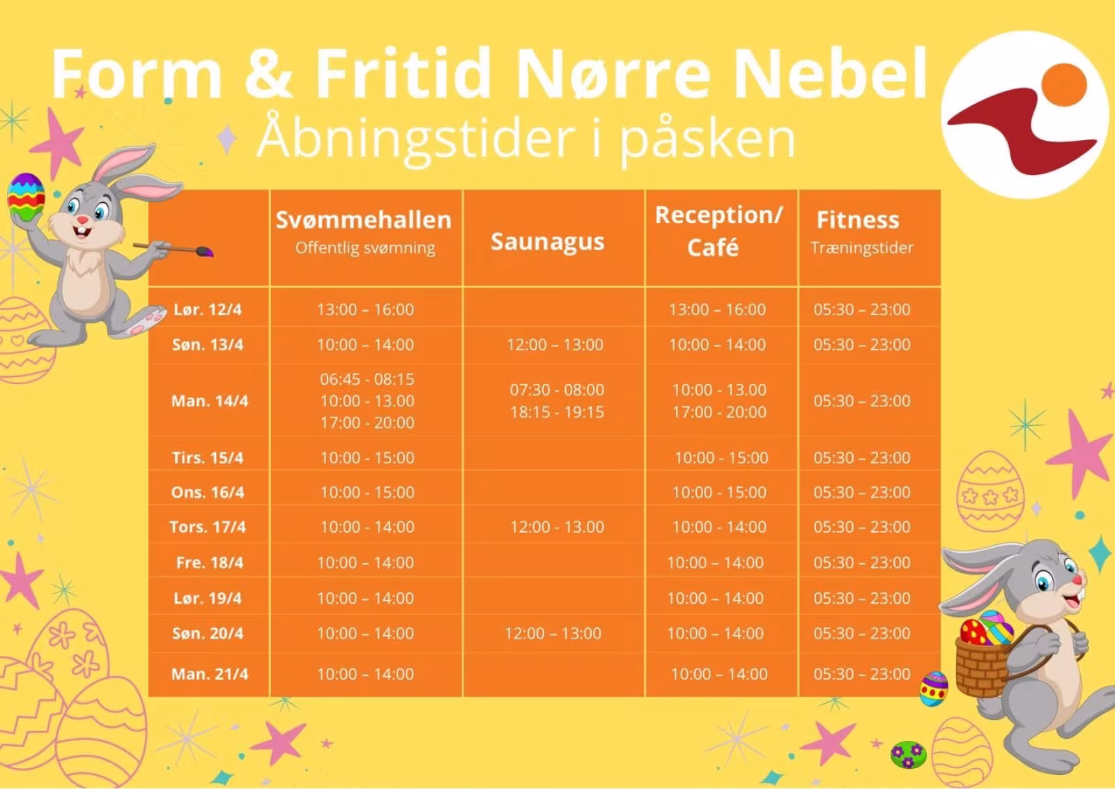 Form & Fritid- åbningstider i påsken