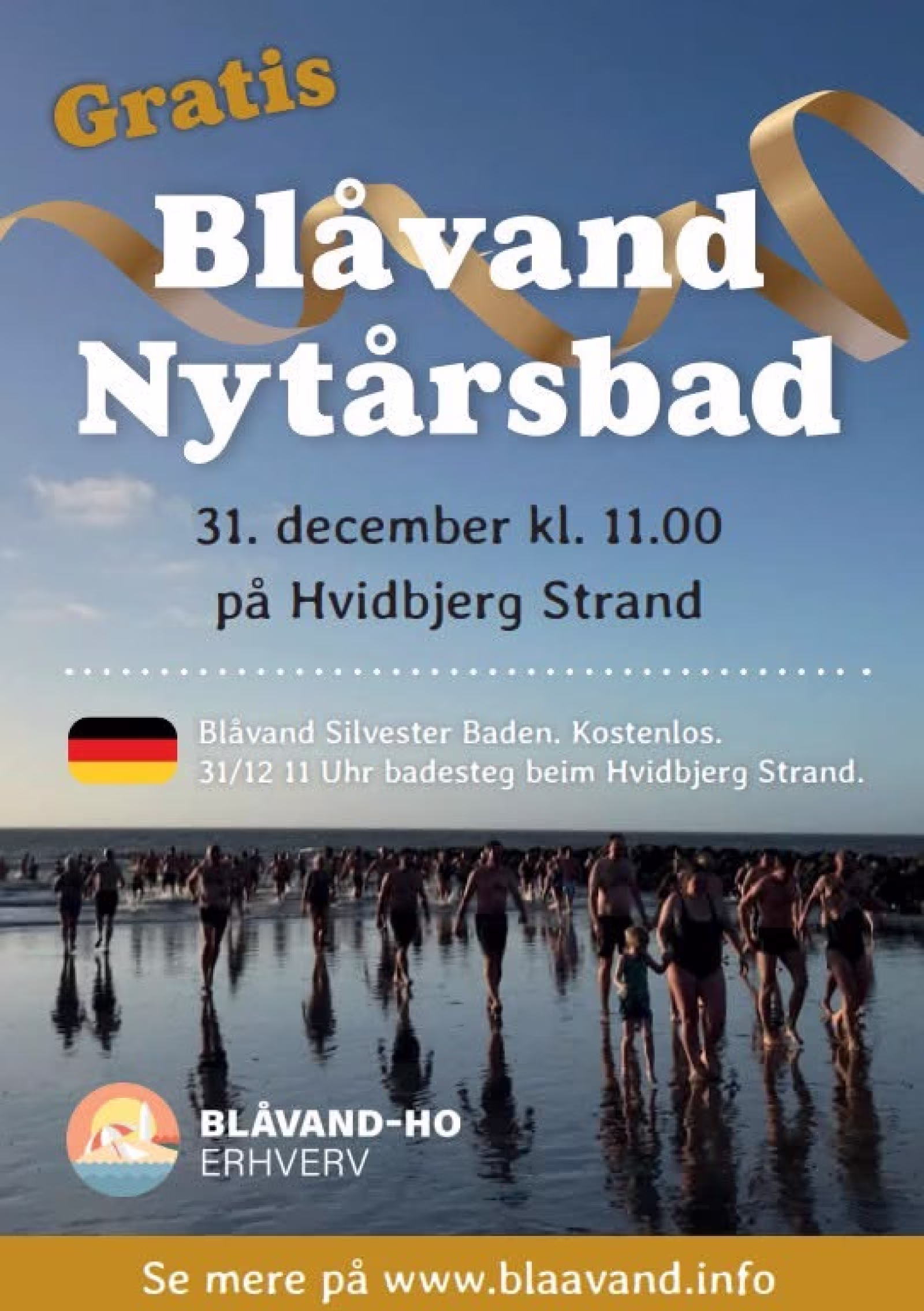 Gratis nytårsbad ved Hvidbjerg Strand
