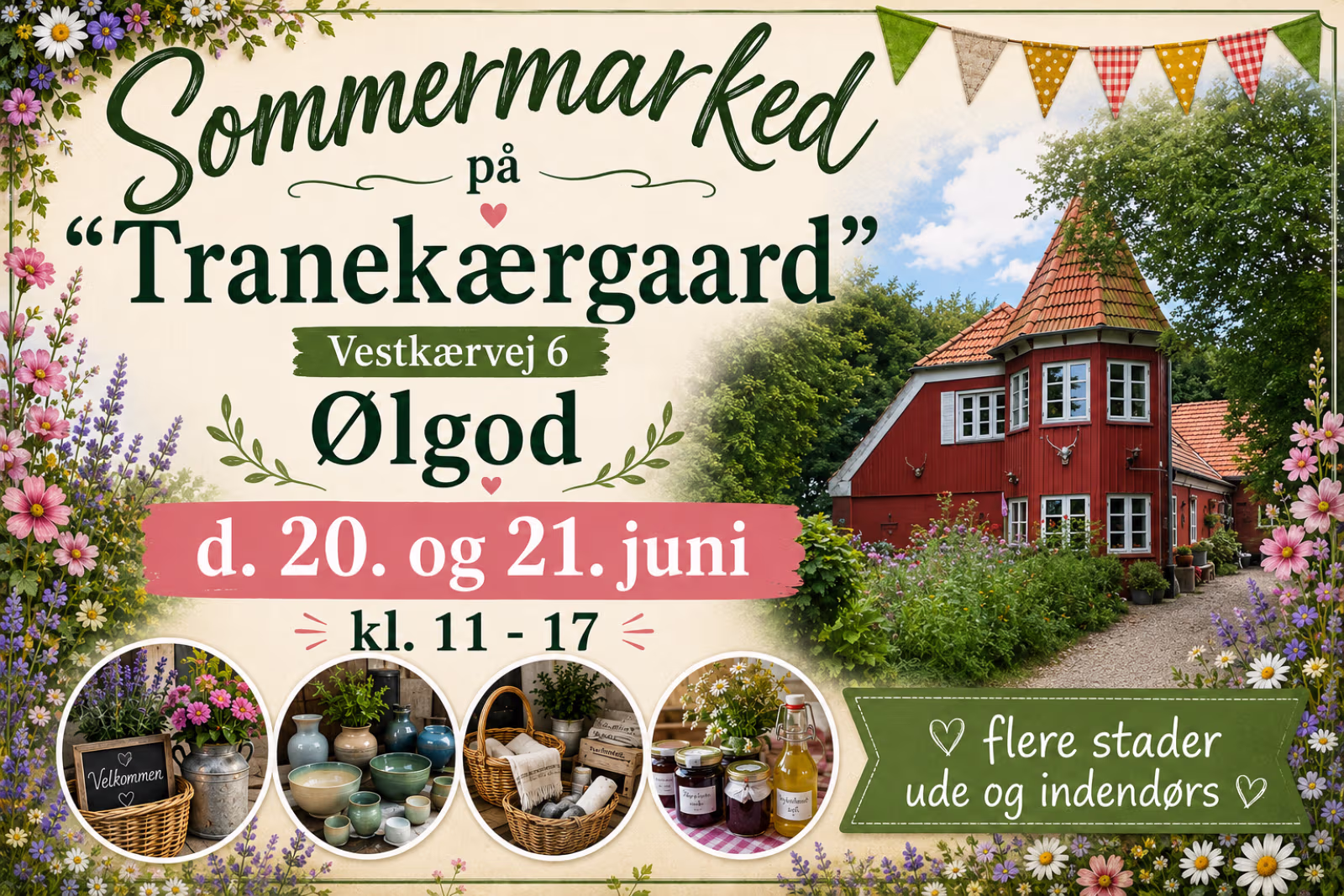 Sommermarked på “Tranekærgaard” ved Ølgod