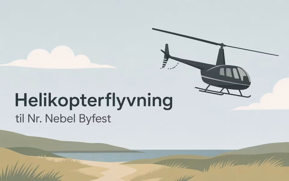 Helikopterflyvning til Nr. Nebel Byfest