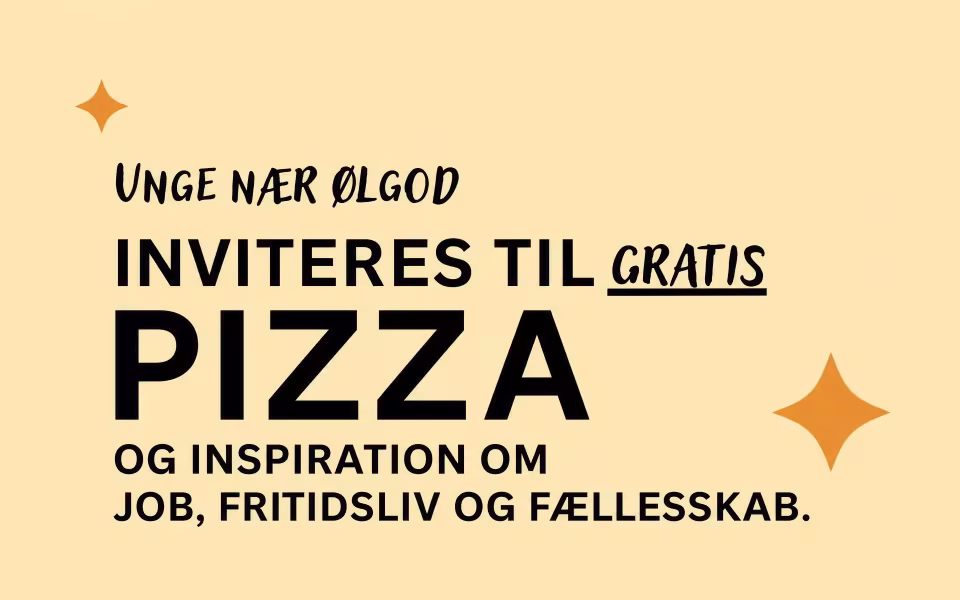 Unge nær Ølgod inviteres til gratis pizza og inspiration om job, fritidsliv og fællesskab.