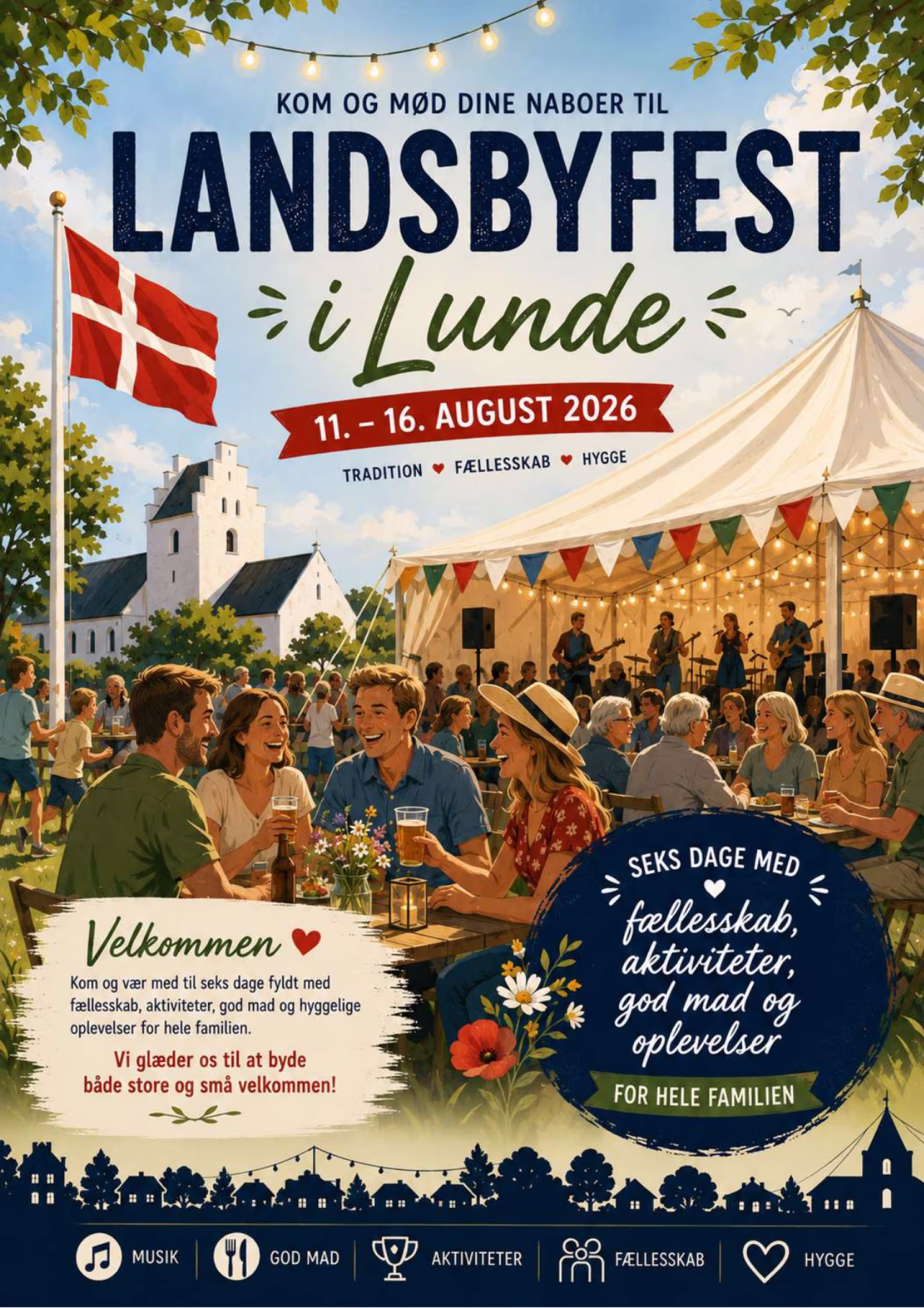 Fra 11 aug: Landsbyfest i Lunde