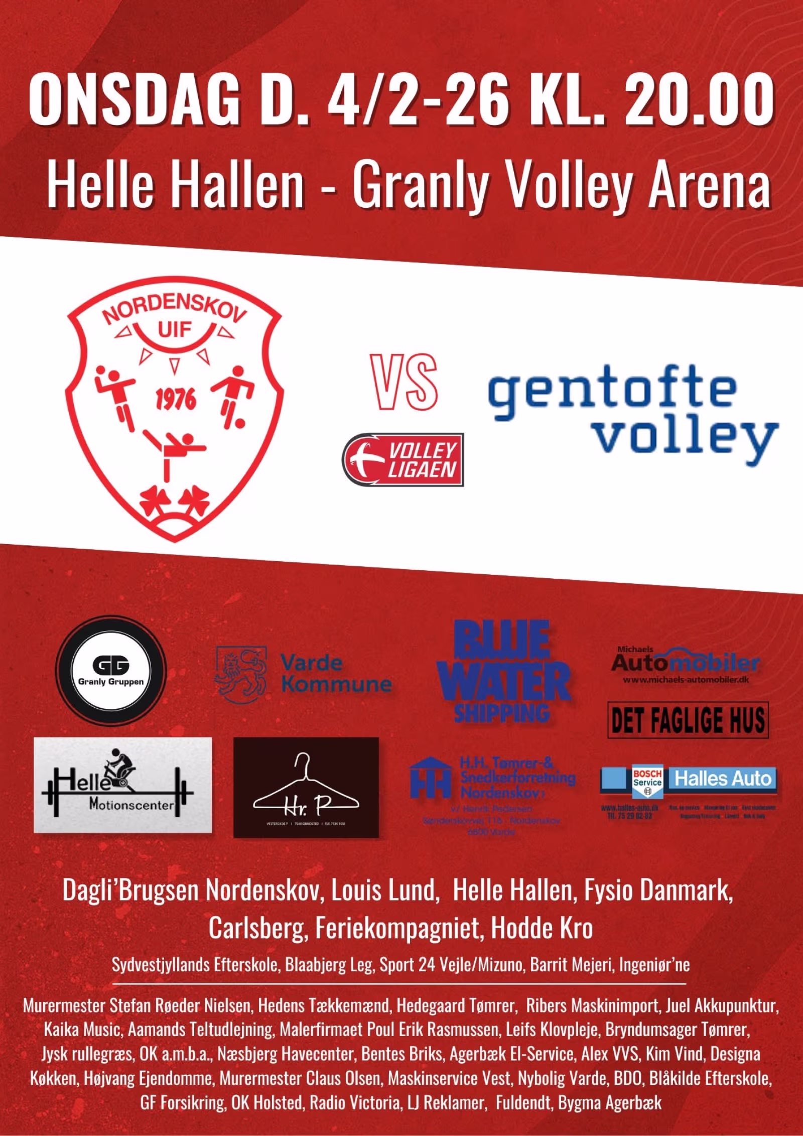 Nordenskov mod Gentofte i Volley Ligaen