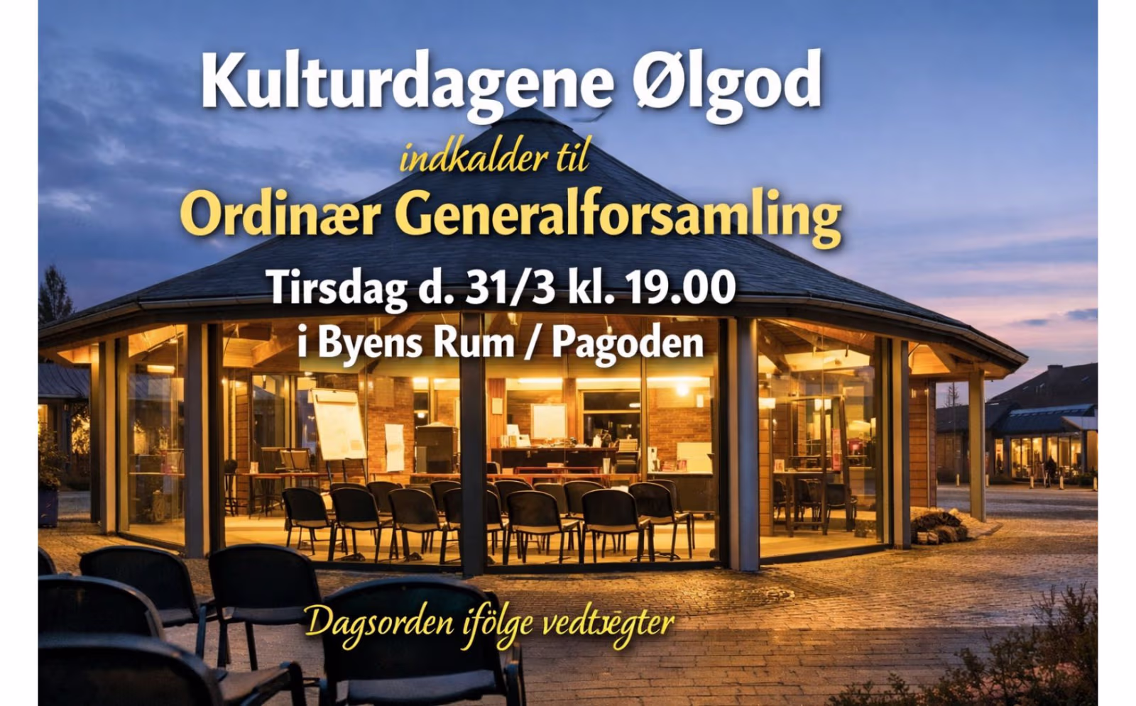 Kulturdagene Ølgod indkalder til ordinær generalforsamling