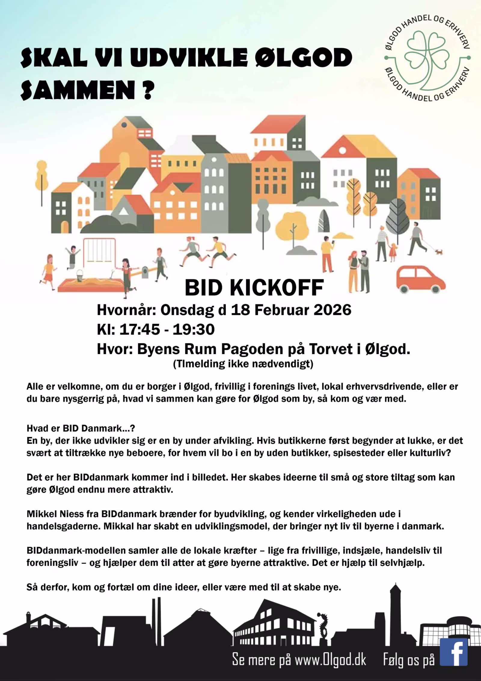 BID møde er 18. februar 17.45 -19.30 Pagoden i Ølgod