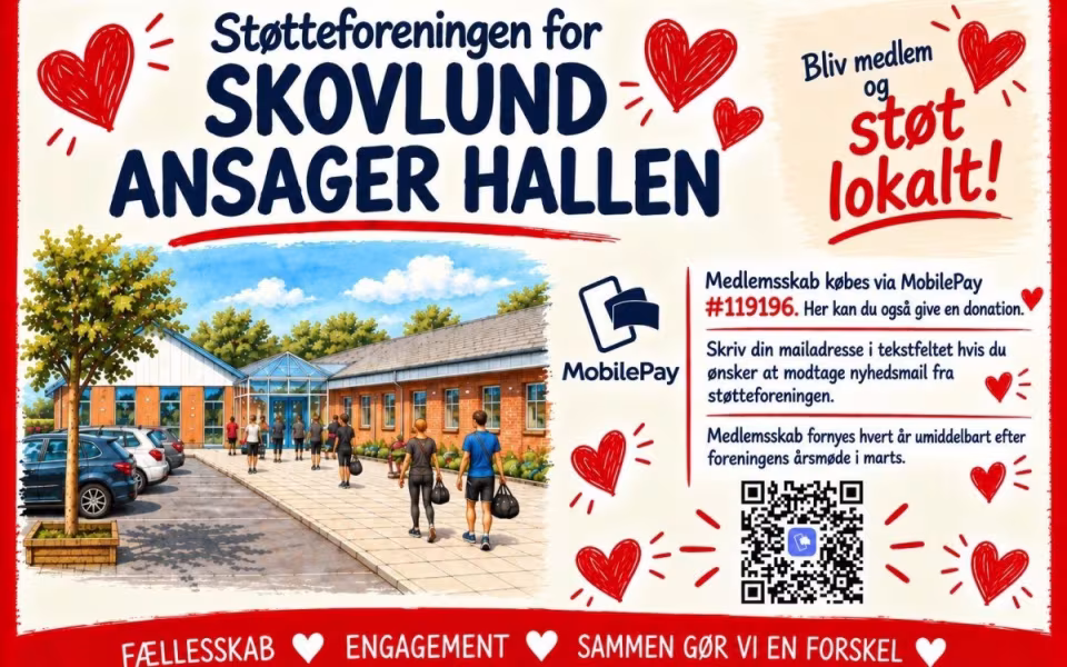 Støtteforening vil styrke Skovlund Ansager Hallen