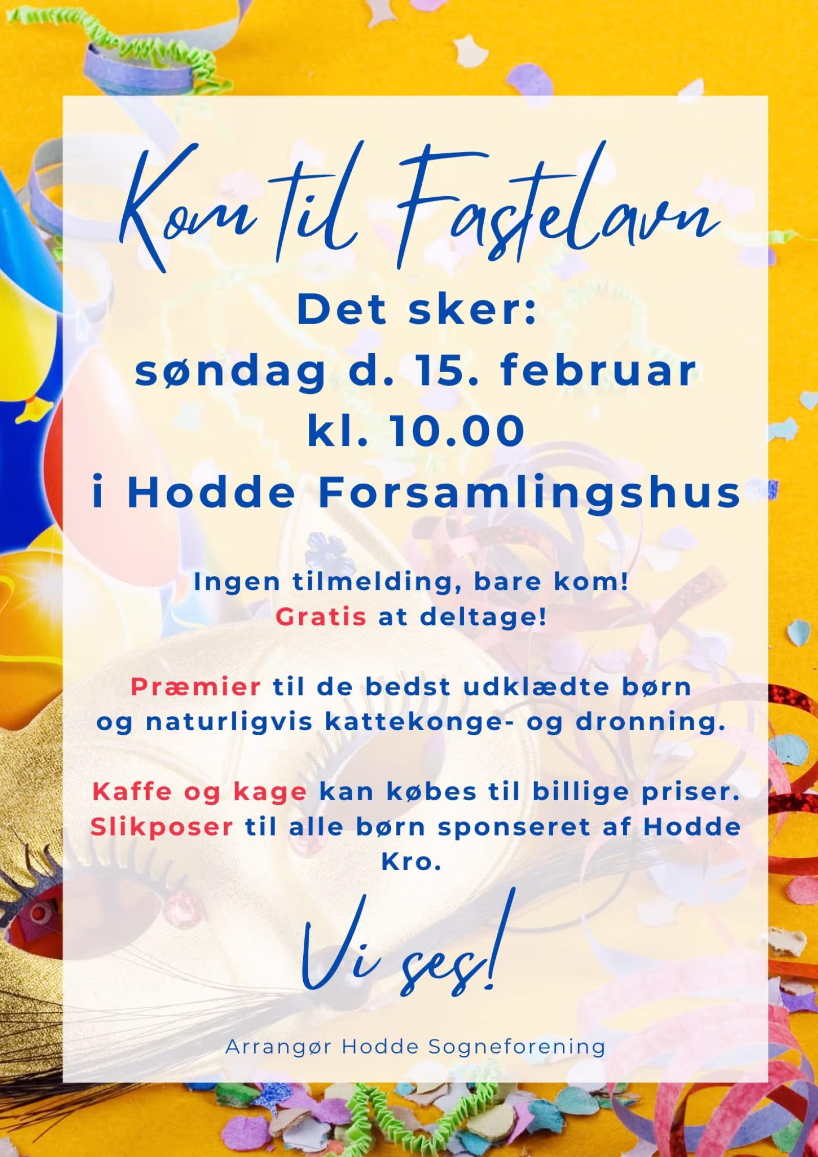 Fastelavn i Hodde Forsamlingshus