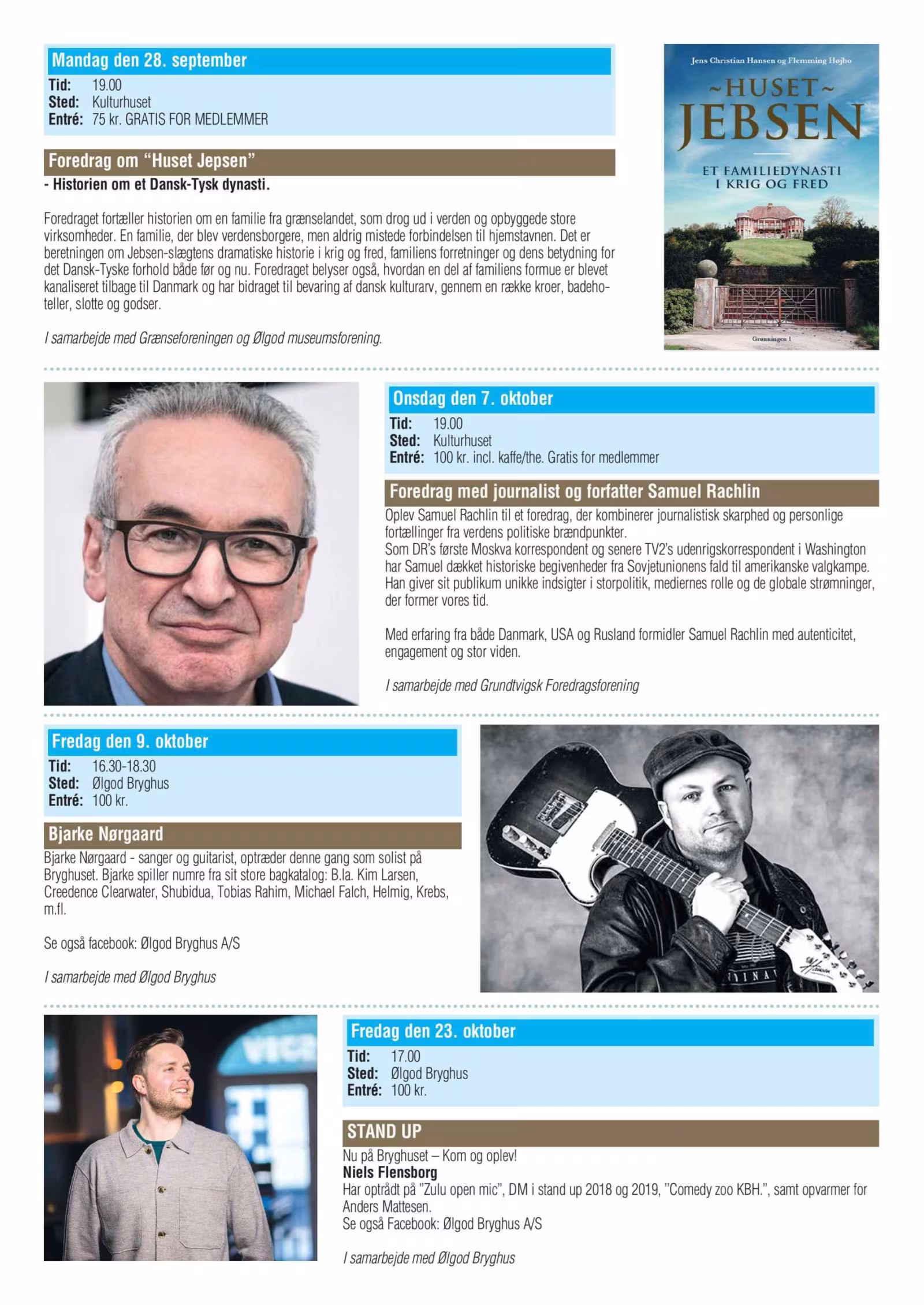 Arrangement i Ølgod Kulturdage i dag