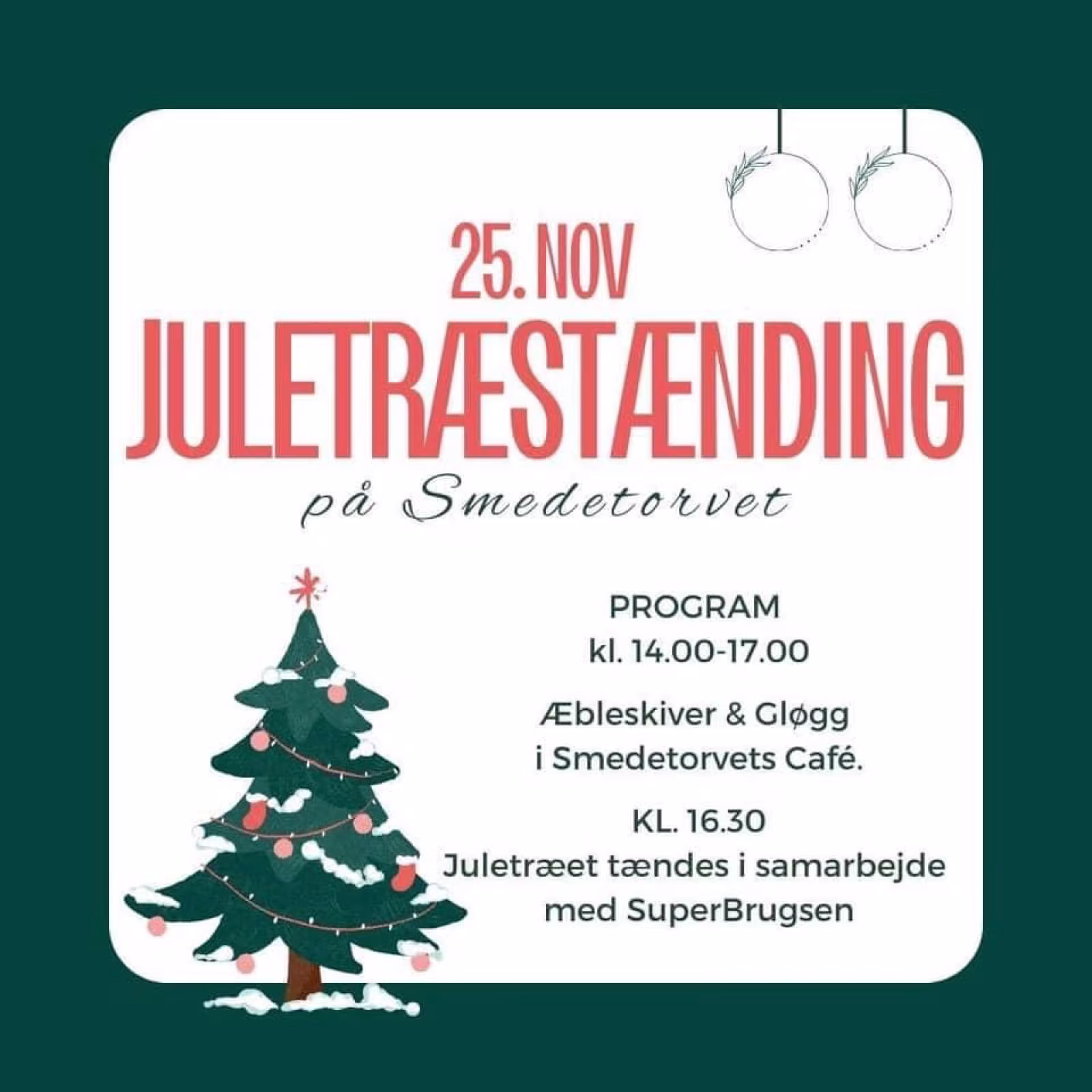 Juletræstænding i Oksbøl