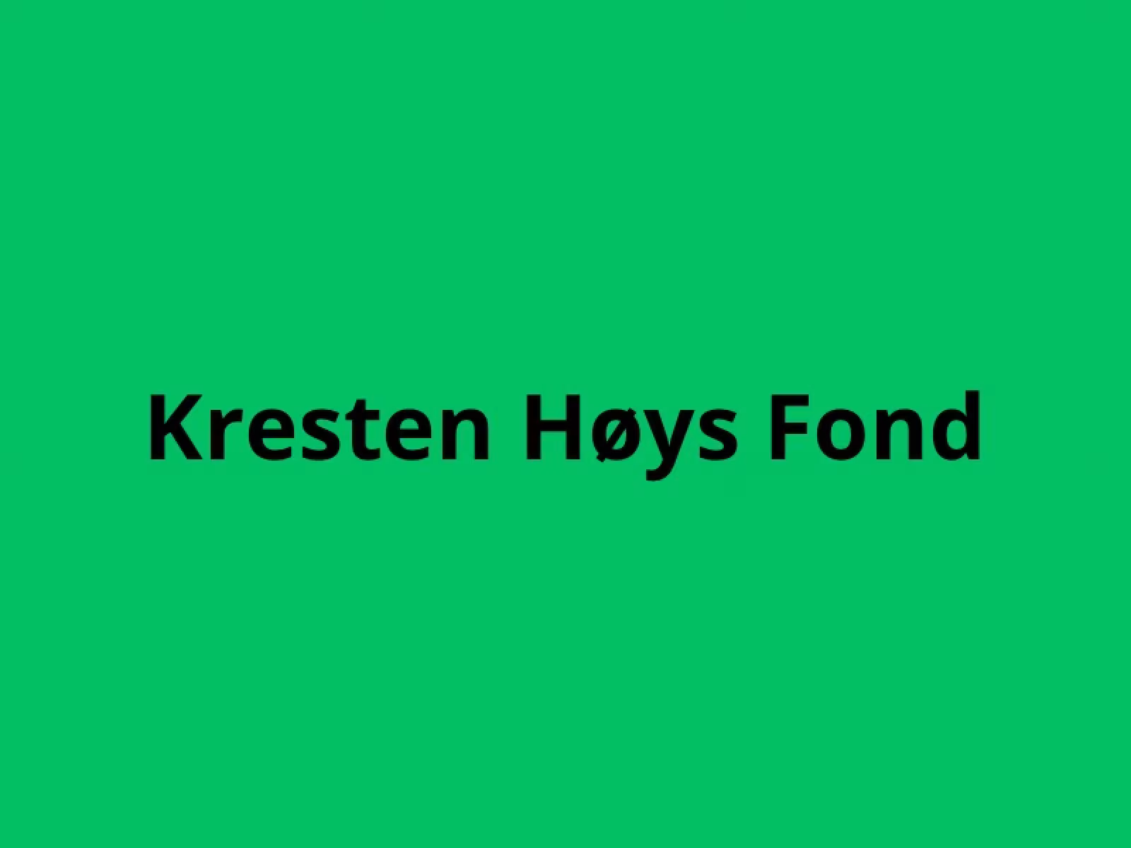 Tildelinger Fra Kresten Høys Fond