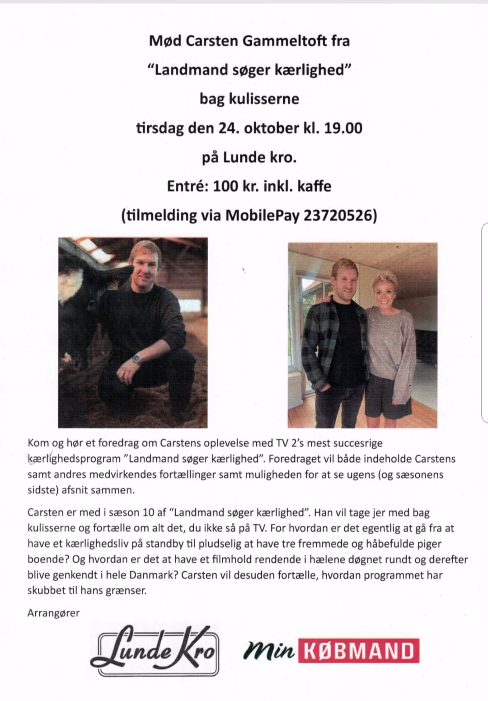31 okt: Landmand søger kærlighed