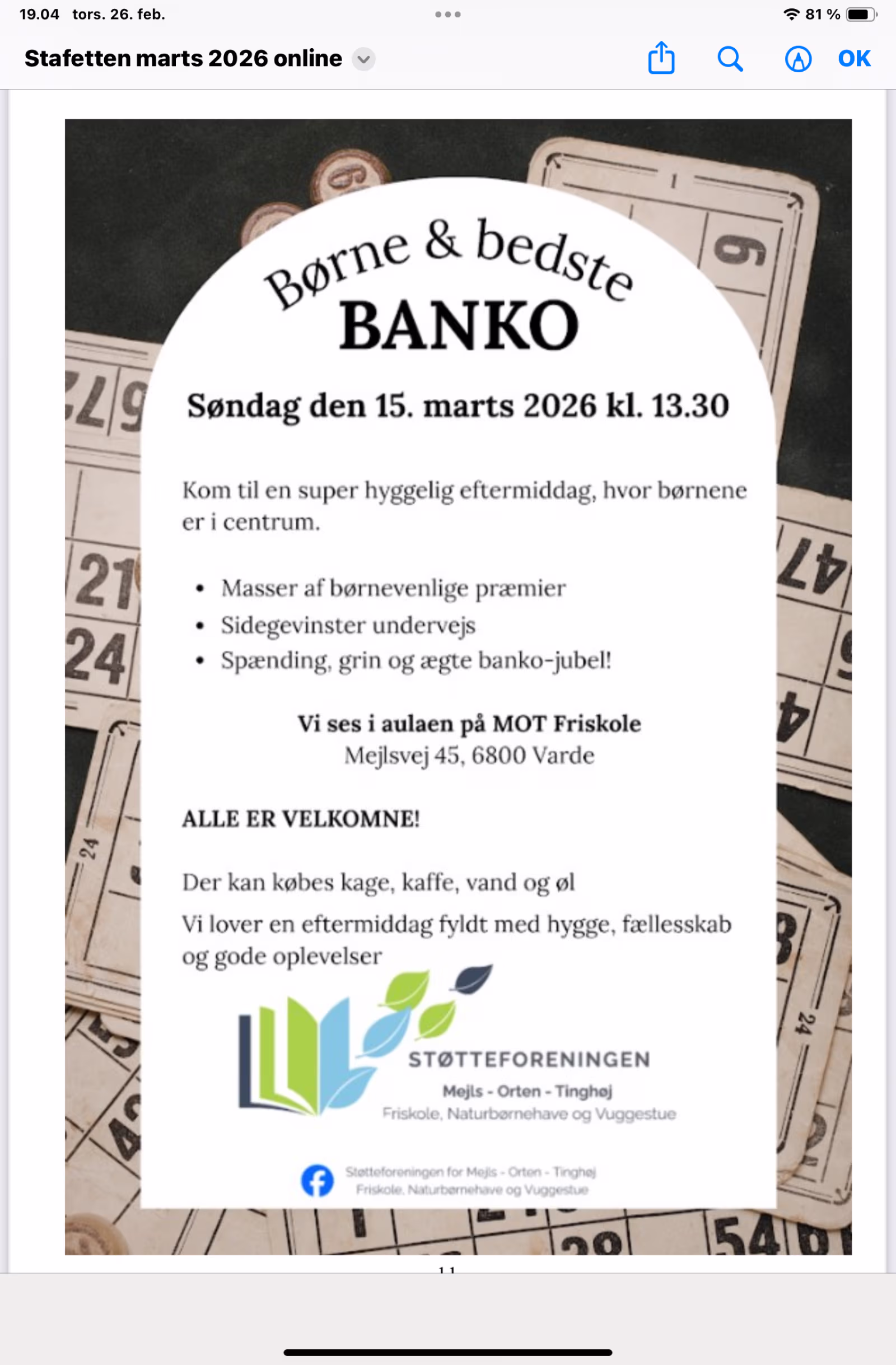 Børne og bedste banko