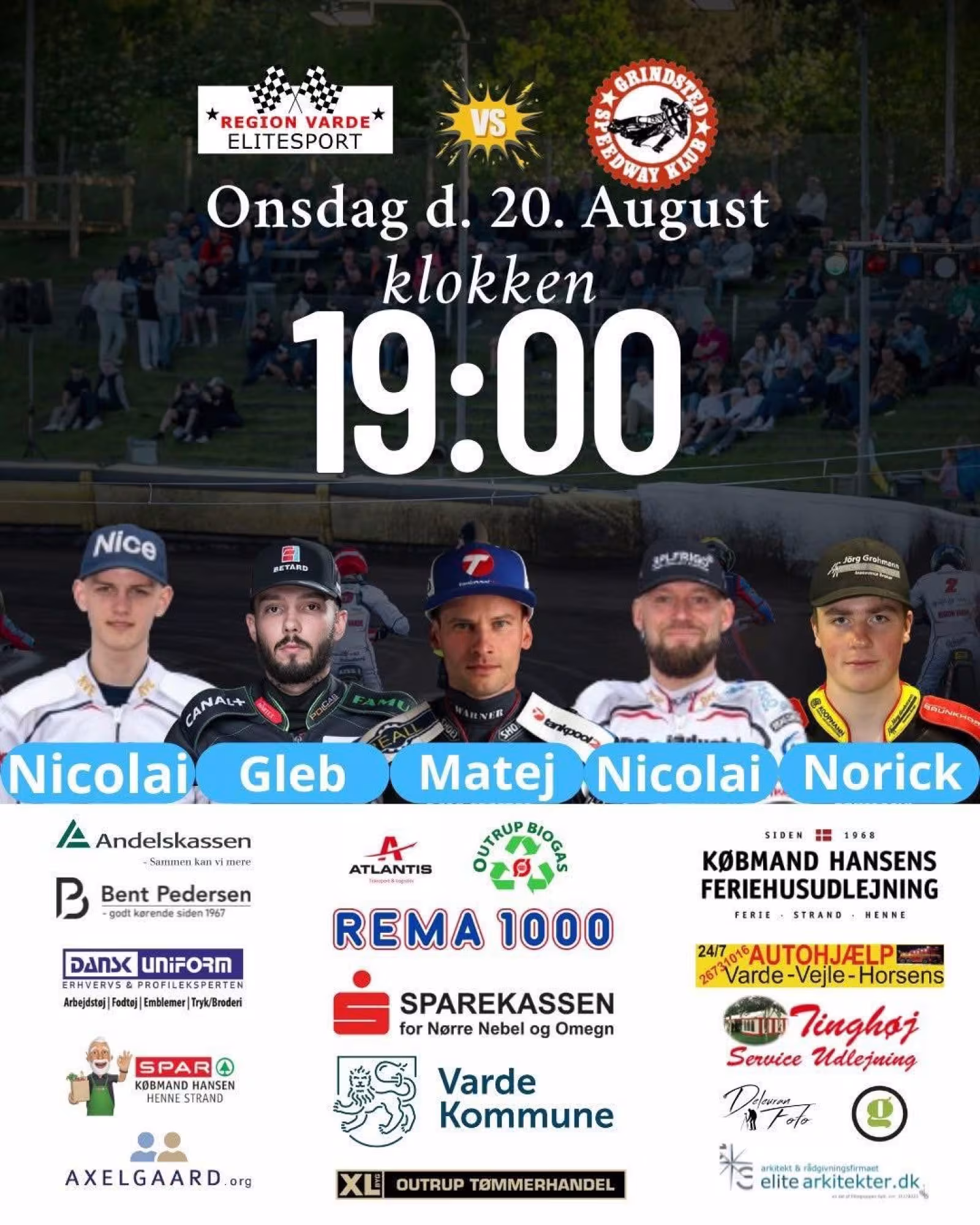 Holdet mod Grindsted klar