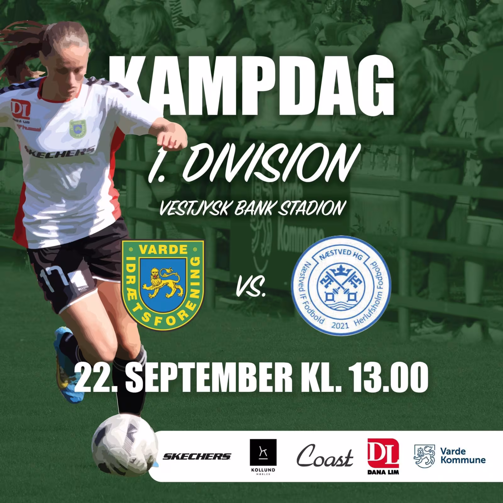 Hjemmekamp mod Næstved søndag kl. 13