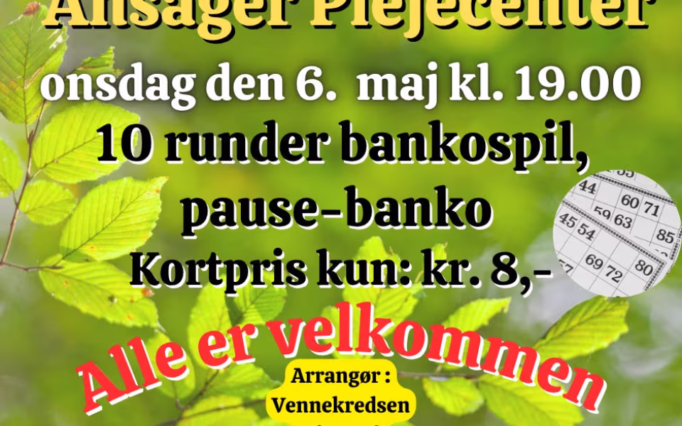 Forårsbanko på Ansager Plejecenter