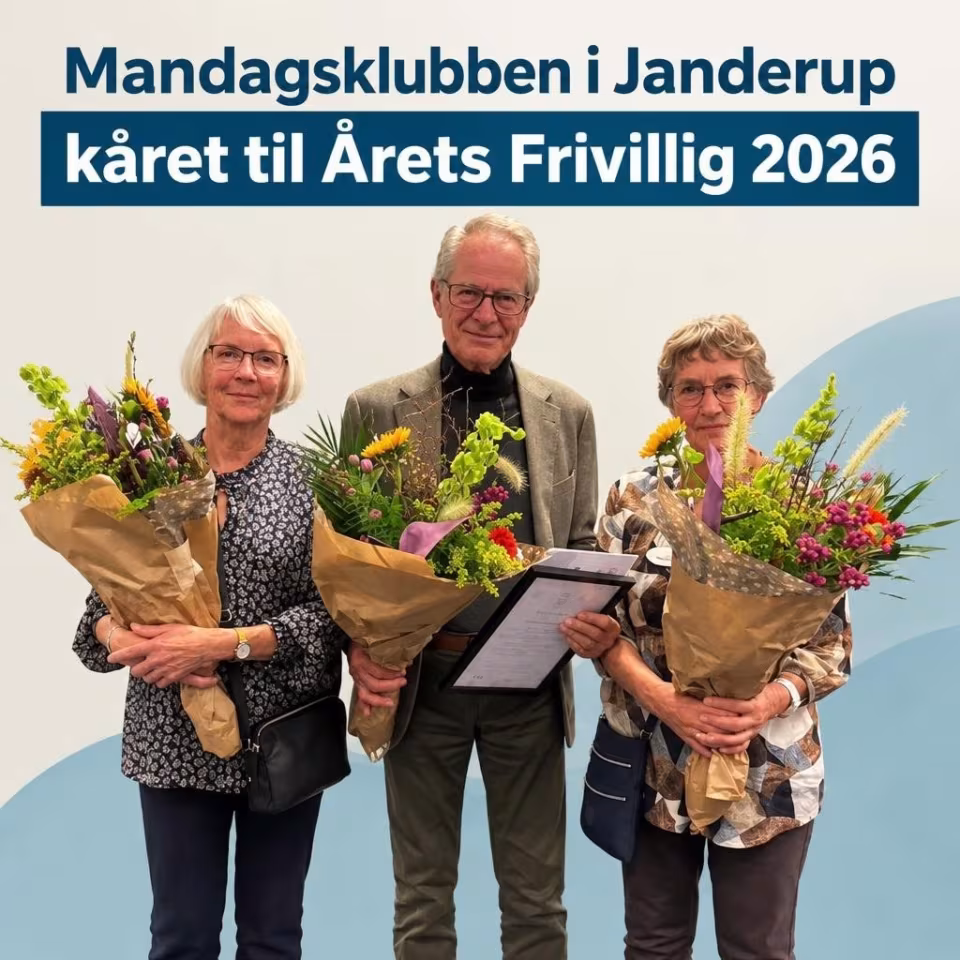 Mandagsklubben i Janderup kåret til Årets Frivillig 2026