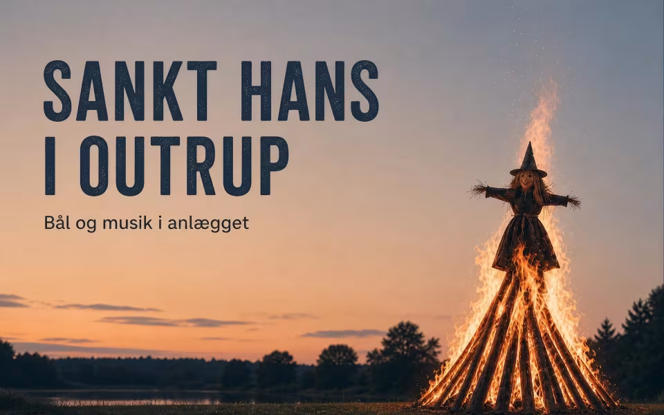 Bål og musik i anlægget