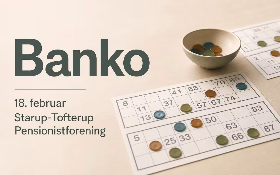 Banko 18. februar Starup-Tofterup Pensionistforening