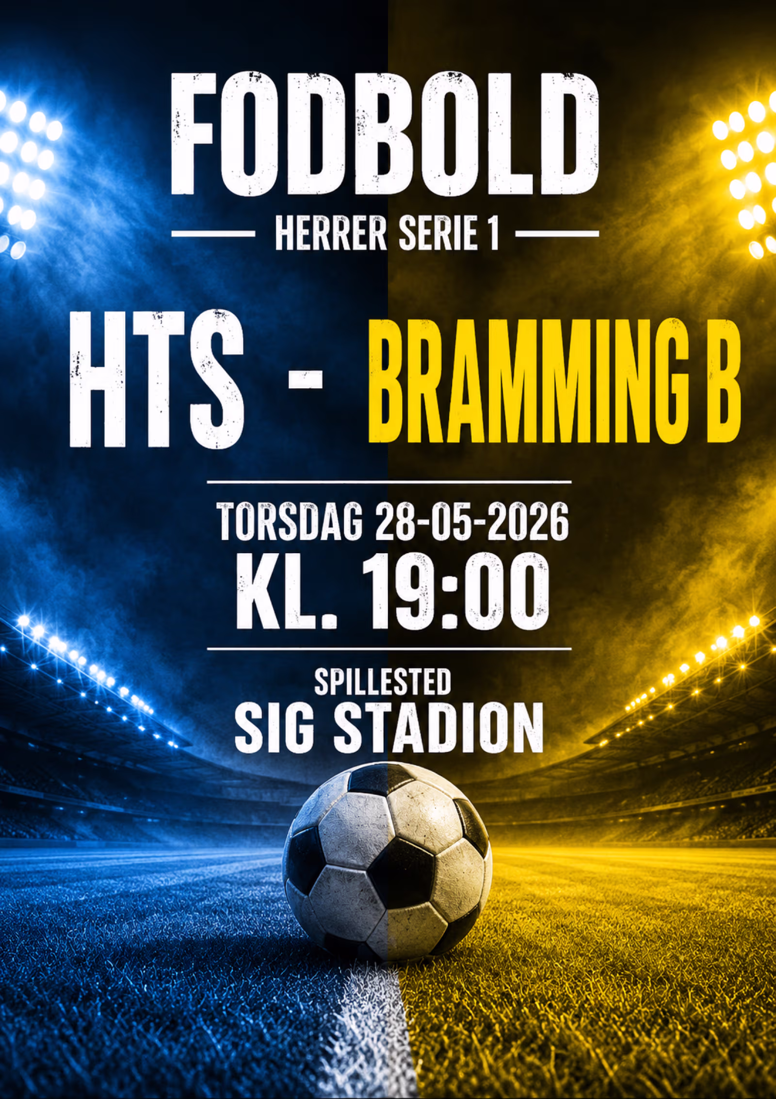 Fodbold serie 1 HTS møder Bramming B på torsdag.