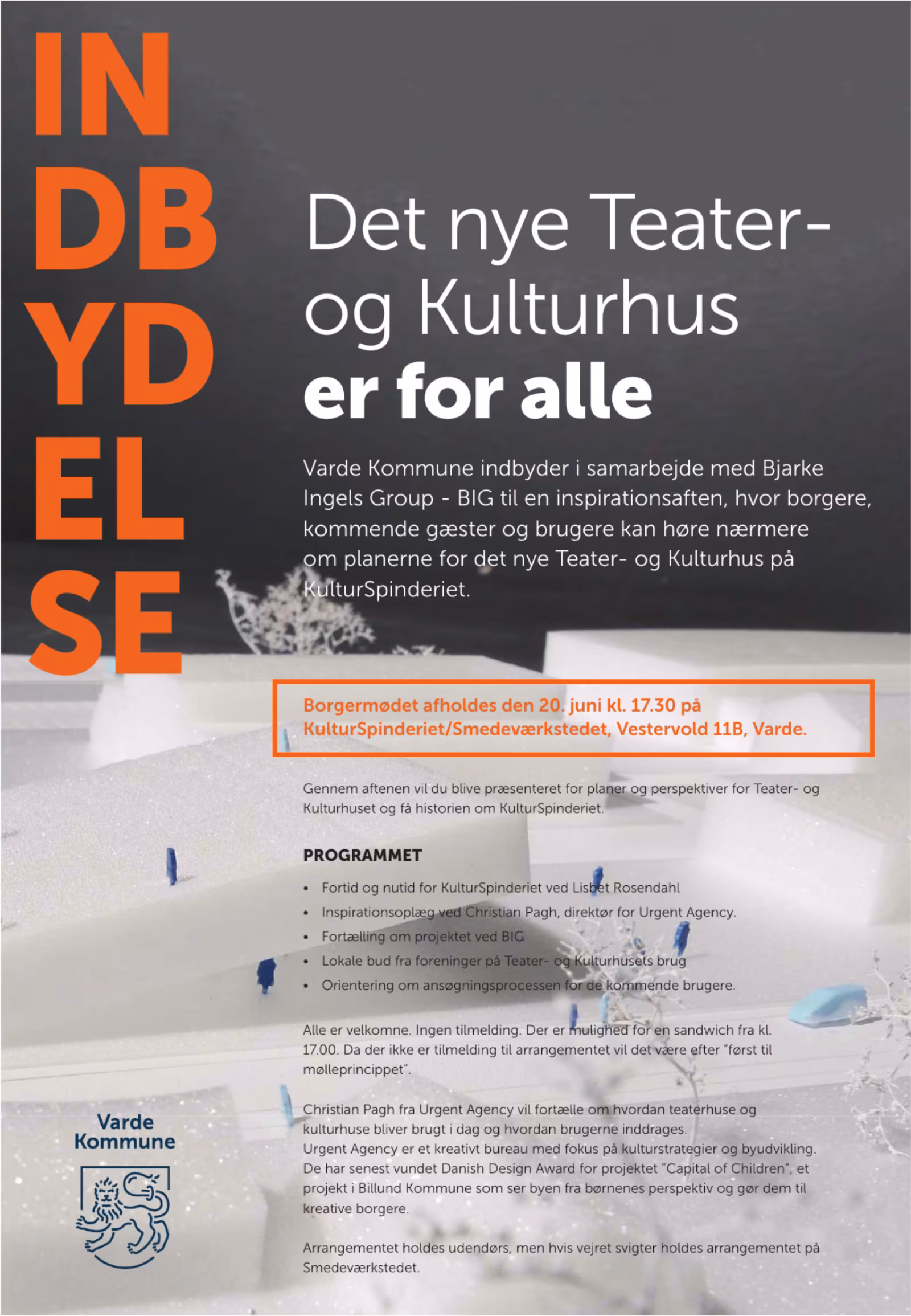 Invitation til indvielse af Lykkesgårdskolen
