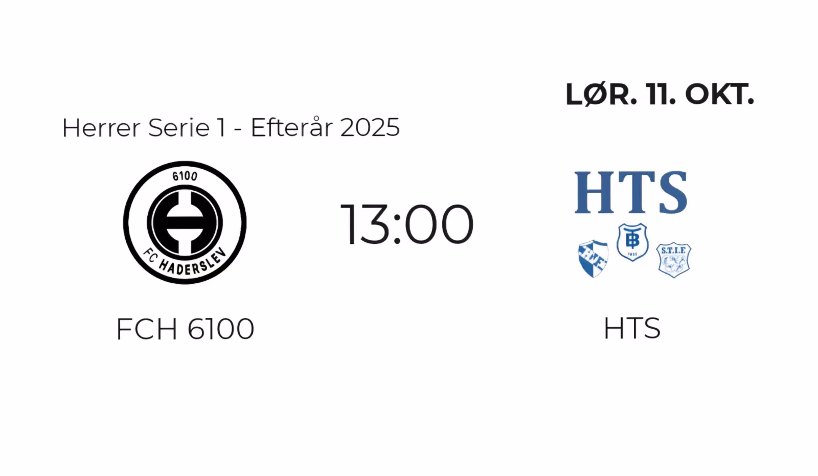 Fodbold serie 1. HTS skal en tur til Haderslev og møde FCH 6100