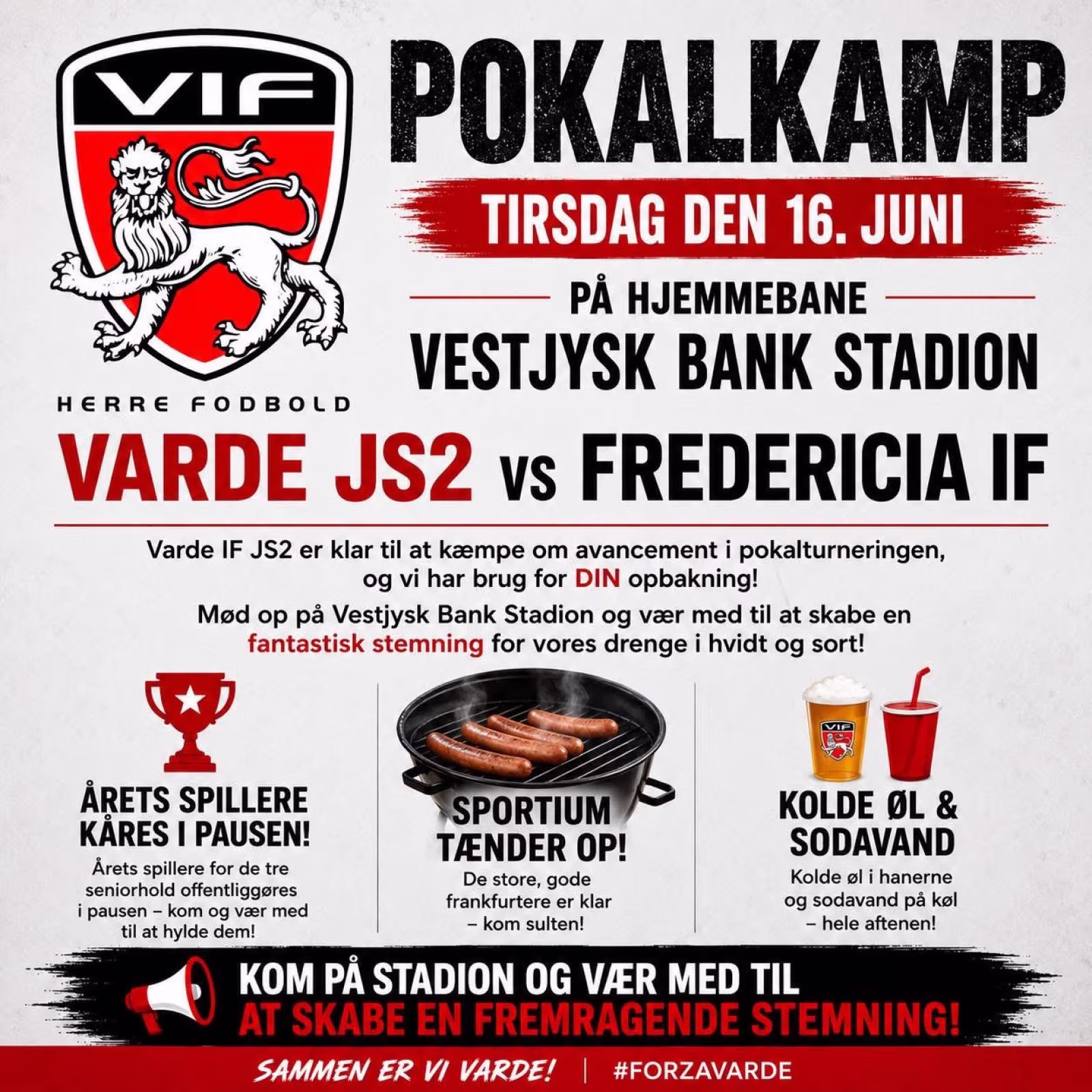 Optakt til Pokalkamp på Vestjysk Bank Stadion