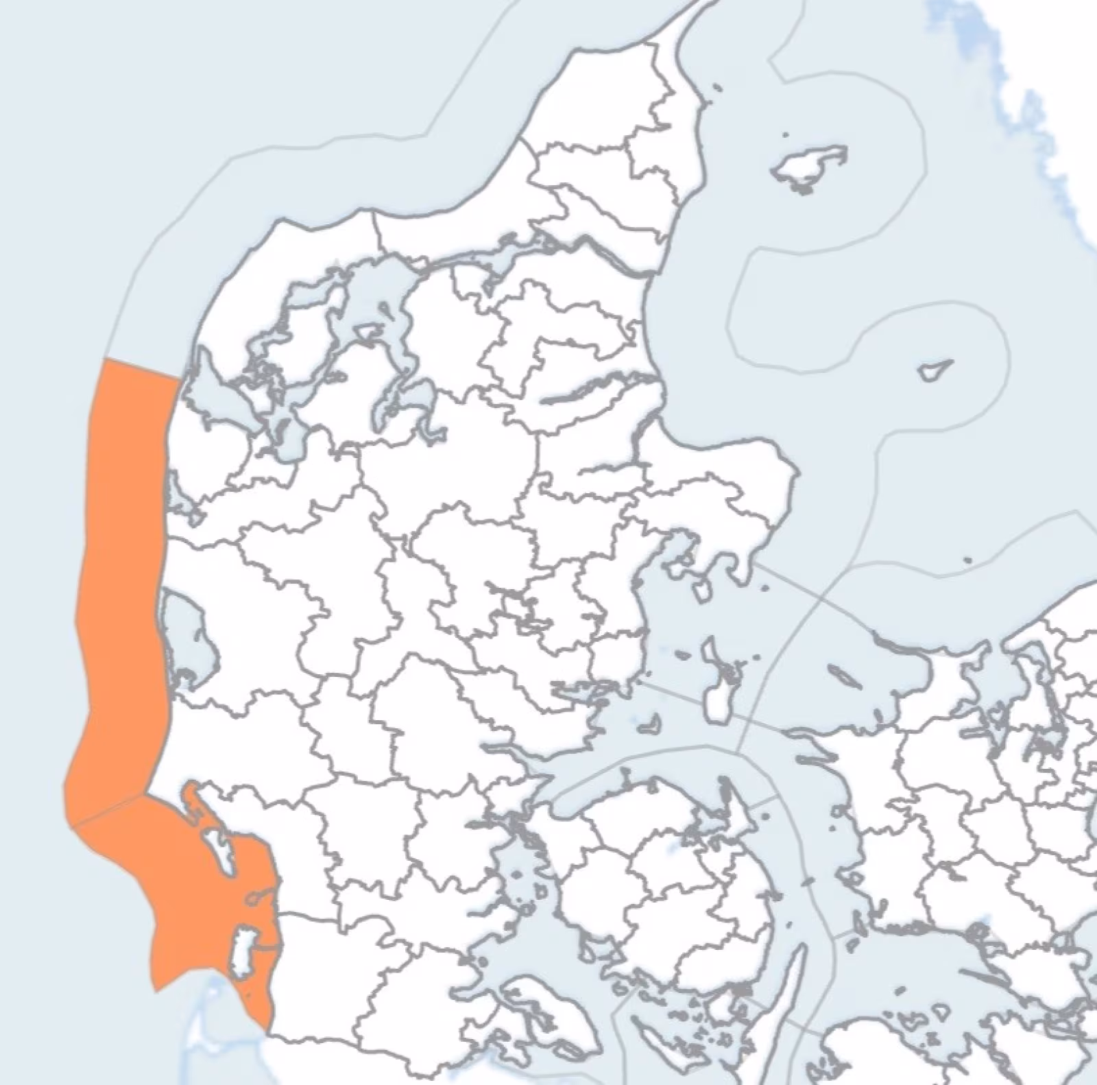 Forhøjet vandstand ventes langs dele af Vestkysten frem til mandag