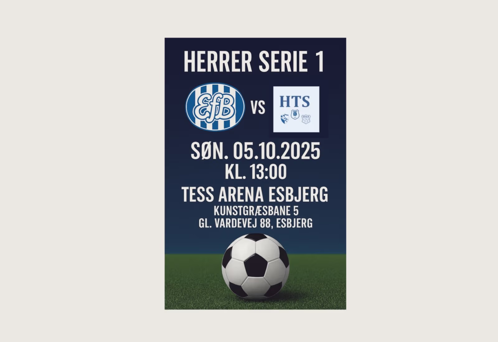 Fodbold, herre serie 1. EFB og HTS